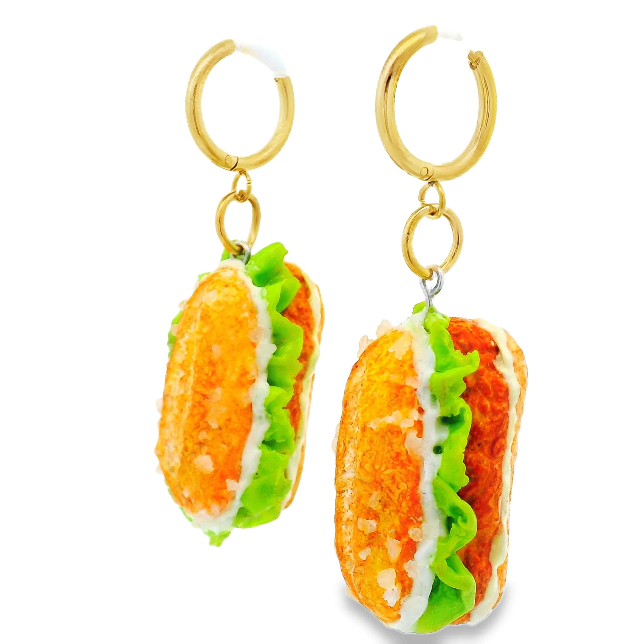 Handmade Chicken Club Sandwich Earrings - Image 2