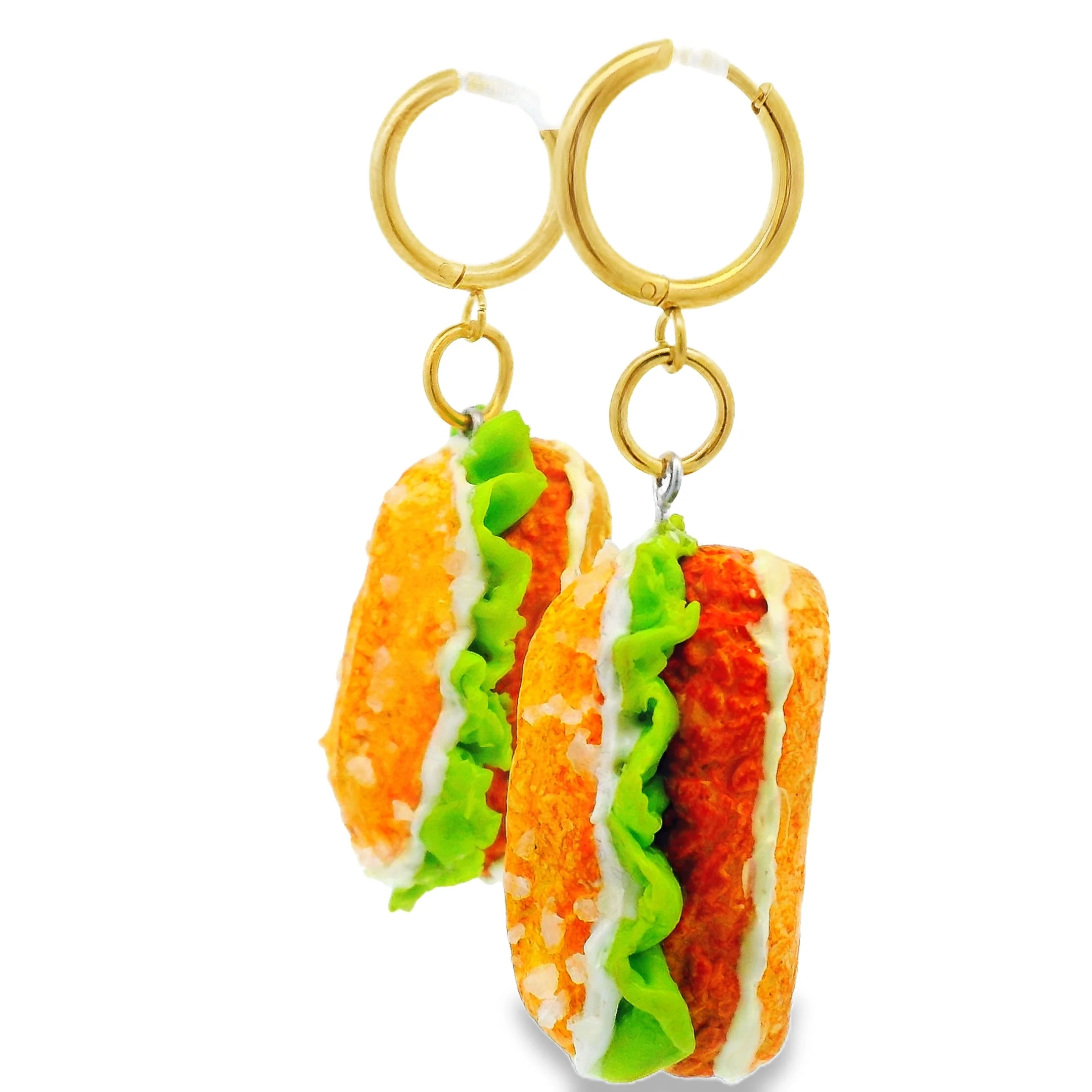 Handmade Chicken Club Sandwich Earrings - Image 4