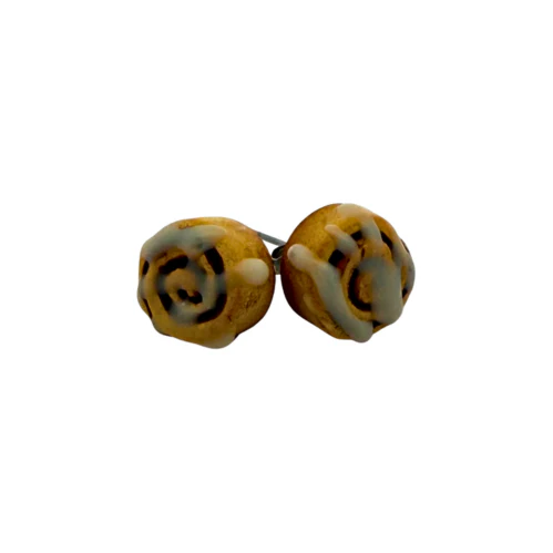 Handmade Cinnamon Roll Studs - Image 2