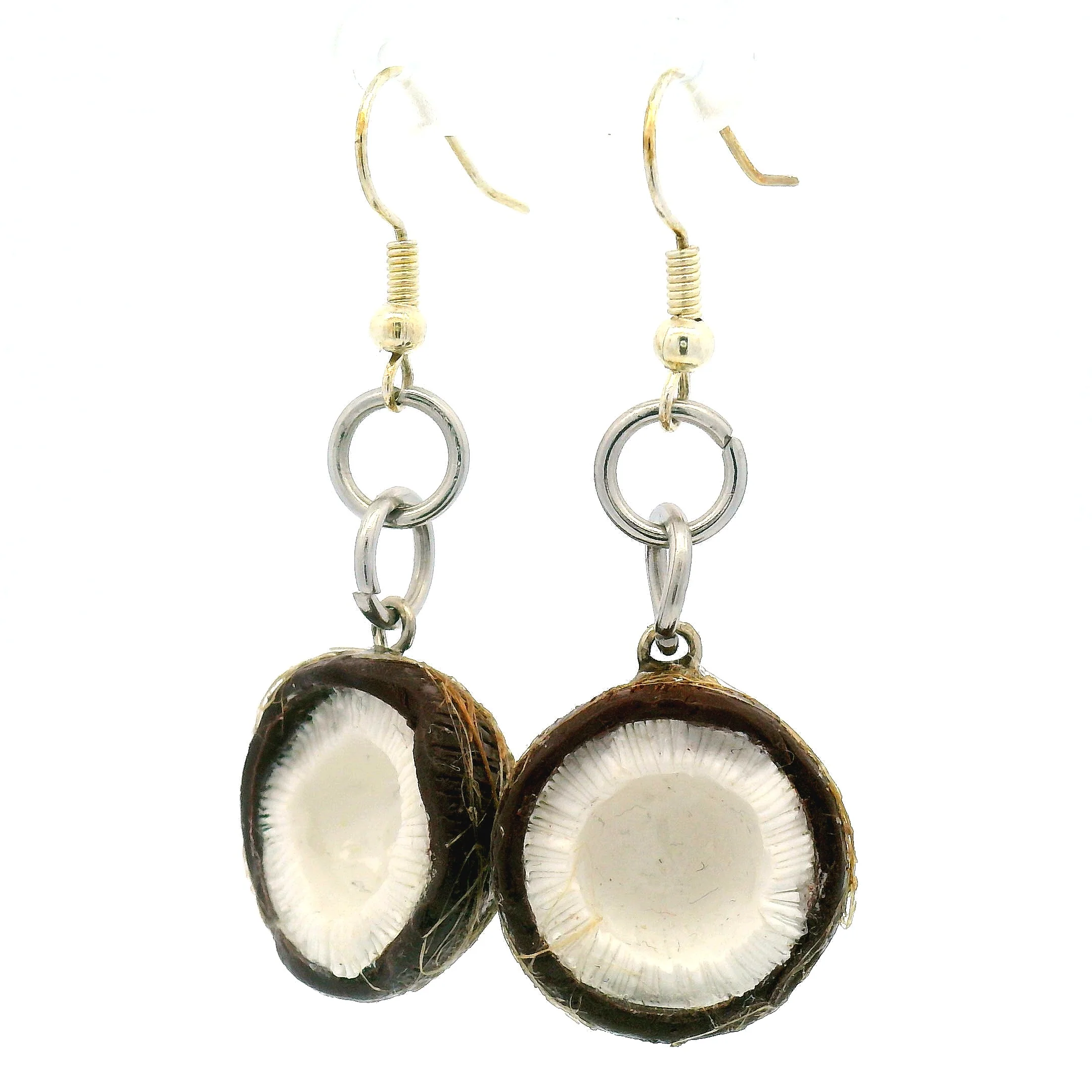 Handmade Coconut Earrings - Image 2