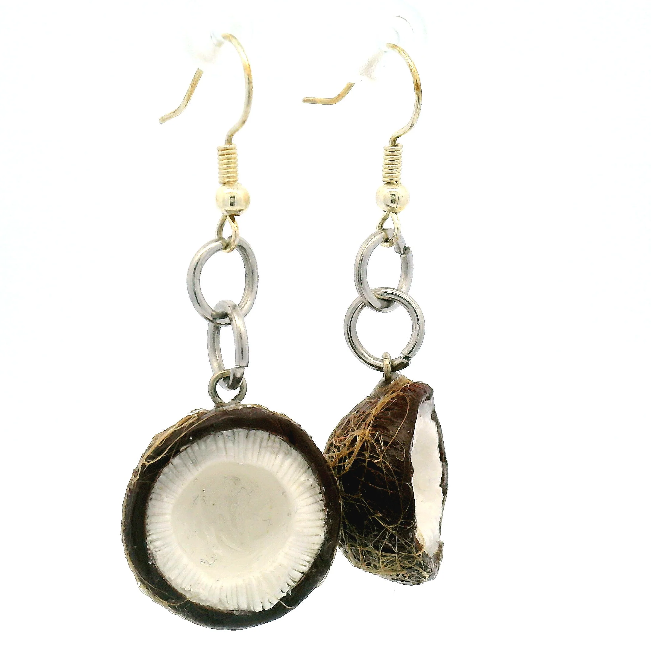 Handmade Coconut Earrings - Image 3