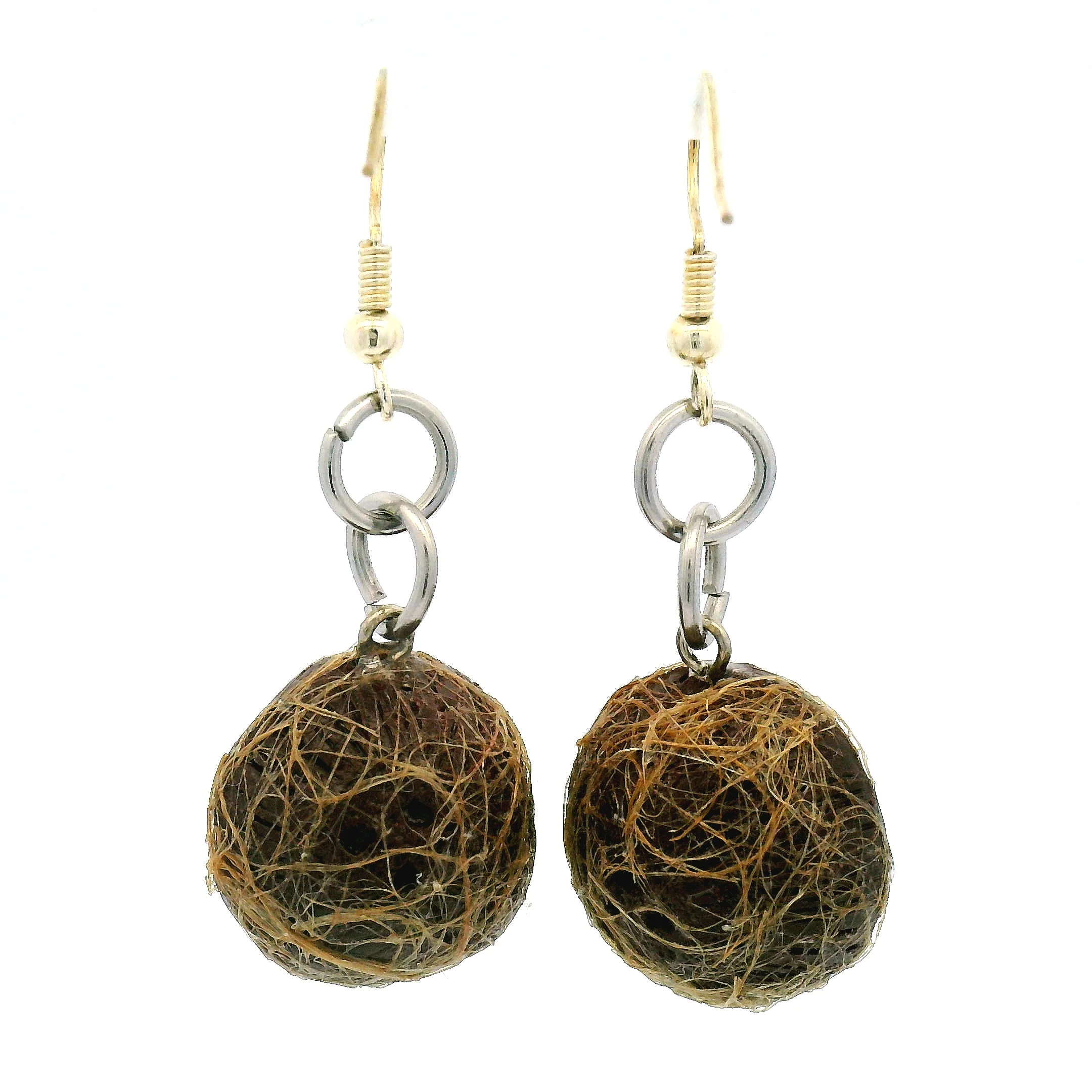 Handmade Coconut Earrings - Image 4