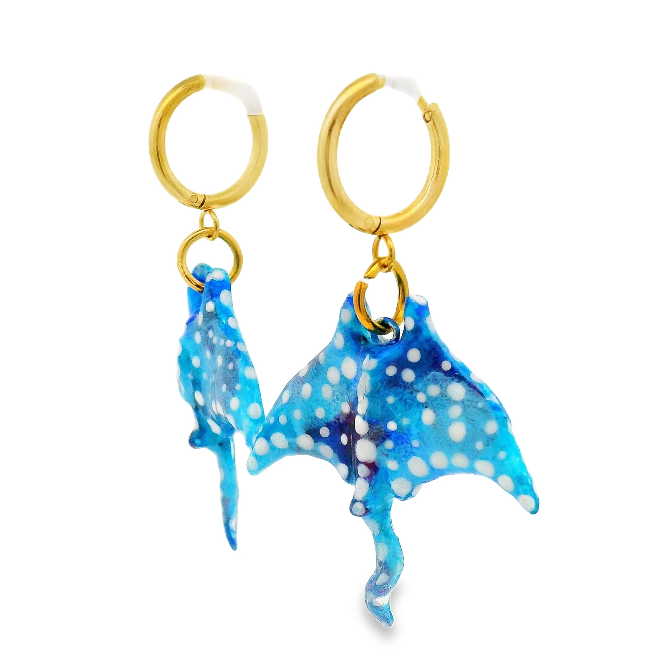 Handmade Manta Ray Earrings - Image 3