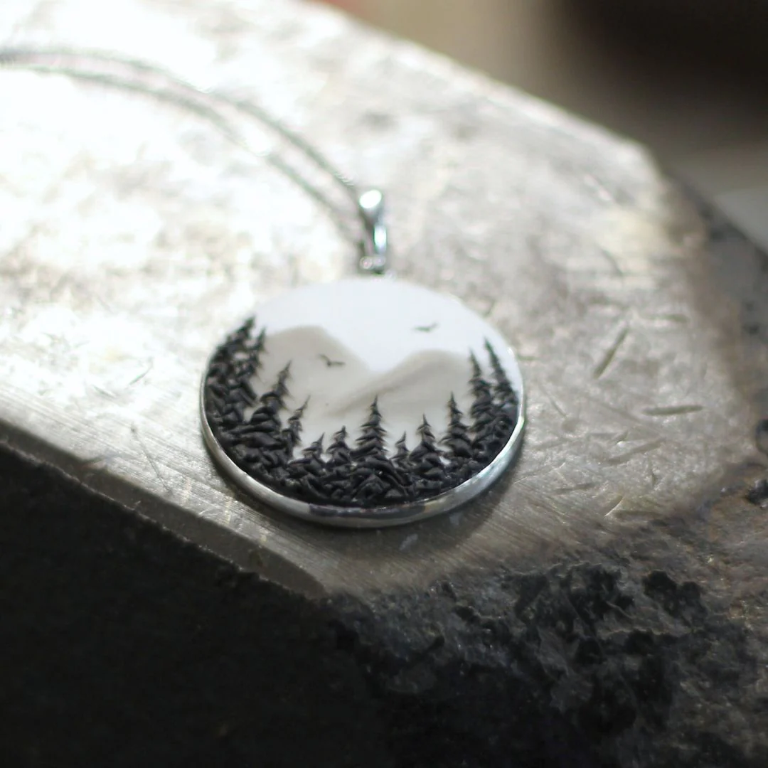 Handmade Polymer Tofino Extra Large Pendant - Image 2