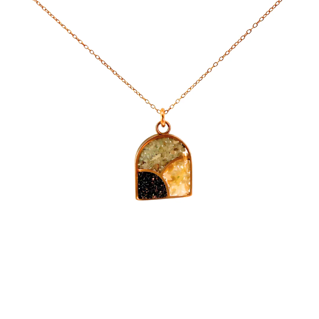 Hills Landscape Gemstone Necklace - Image 2