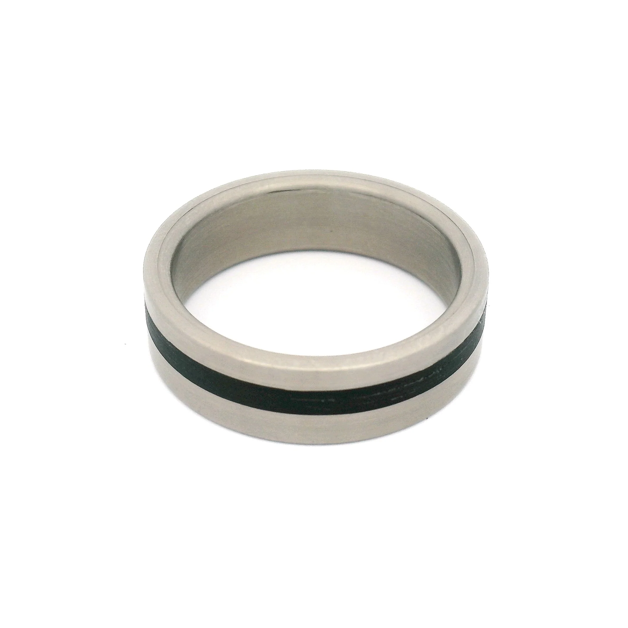 Titanium & Black Delrin 6.5mm Wide Band - Image 2