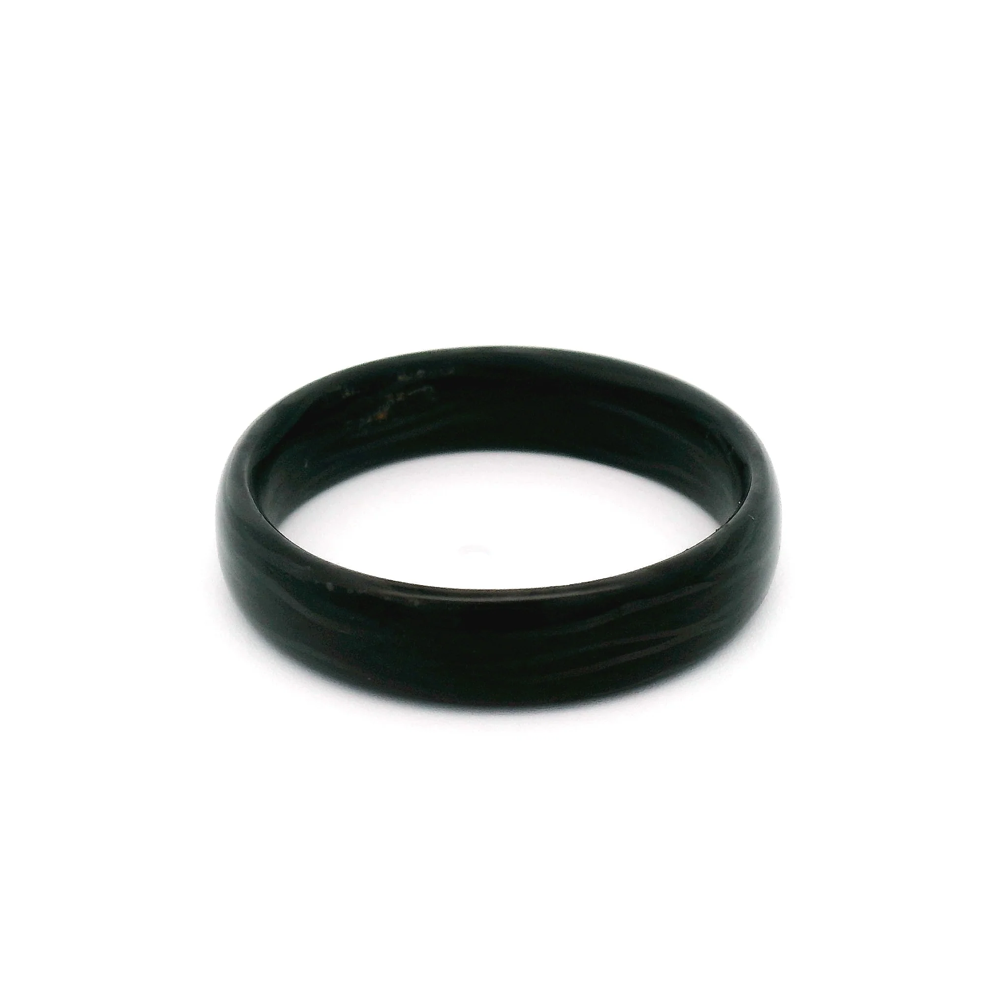 Polished Carbon Fibre Soft Domed Comfort Fit 5mm Wide Band - Image 2