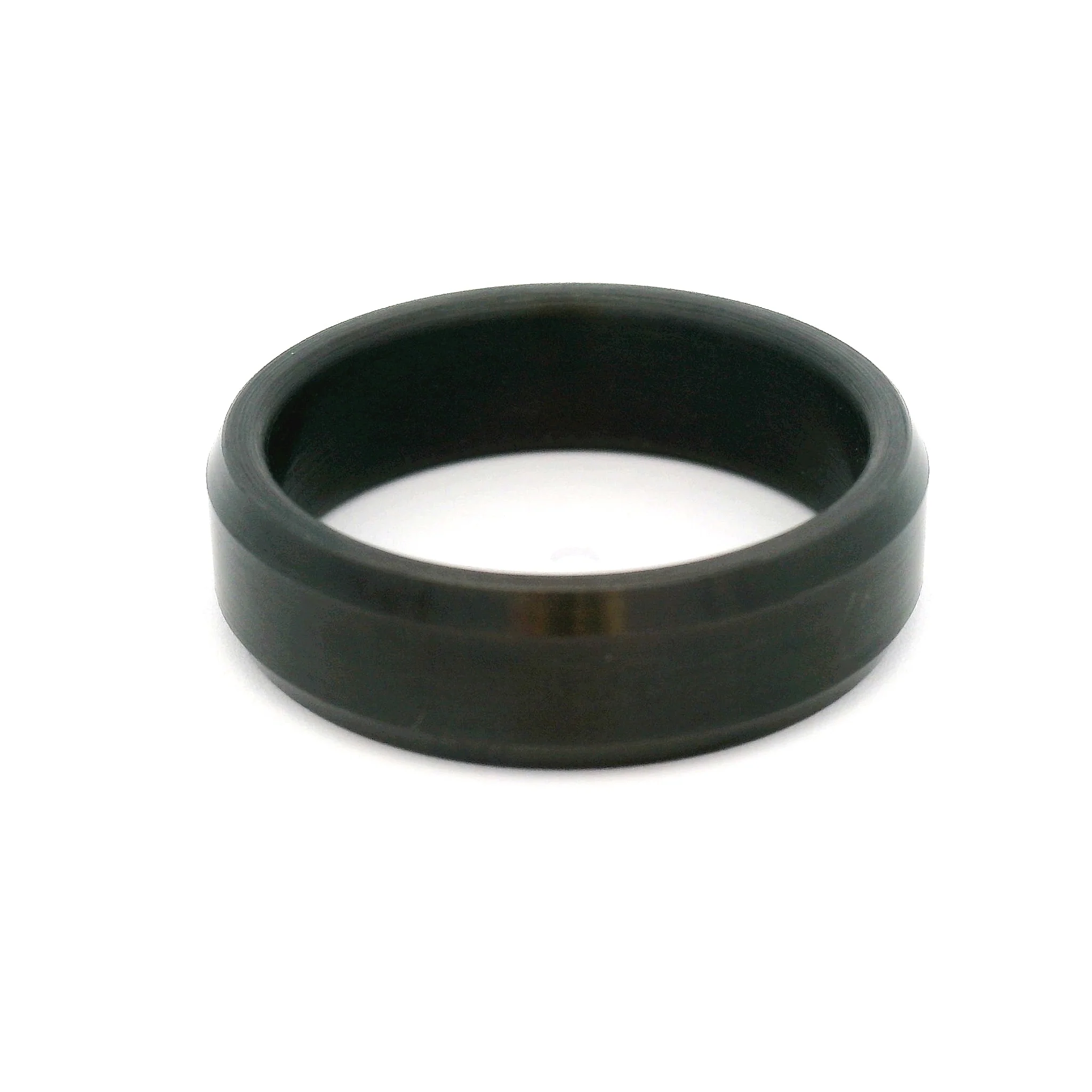 Black Bevelled Zirconium 6mm Band - Image 2