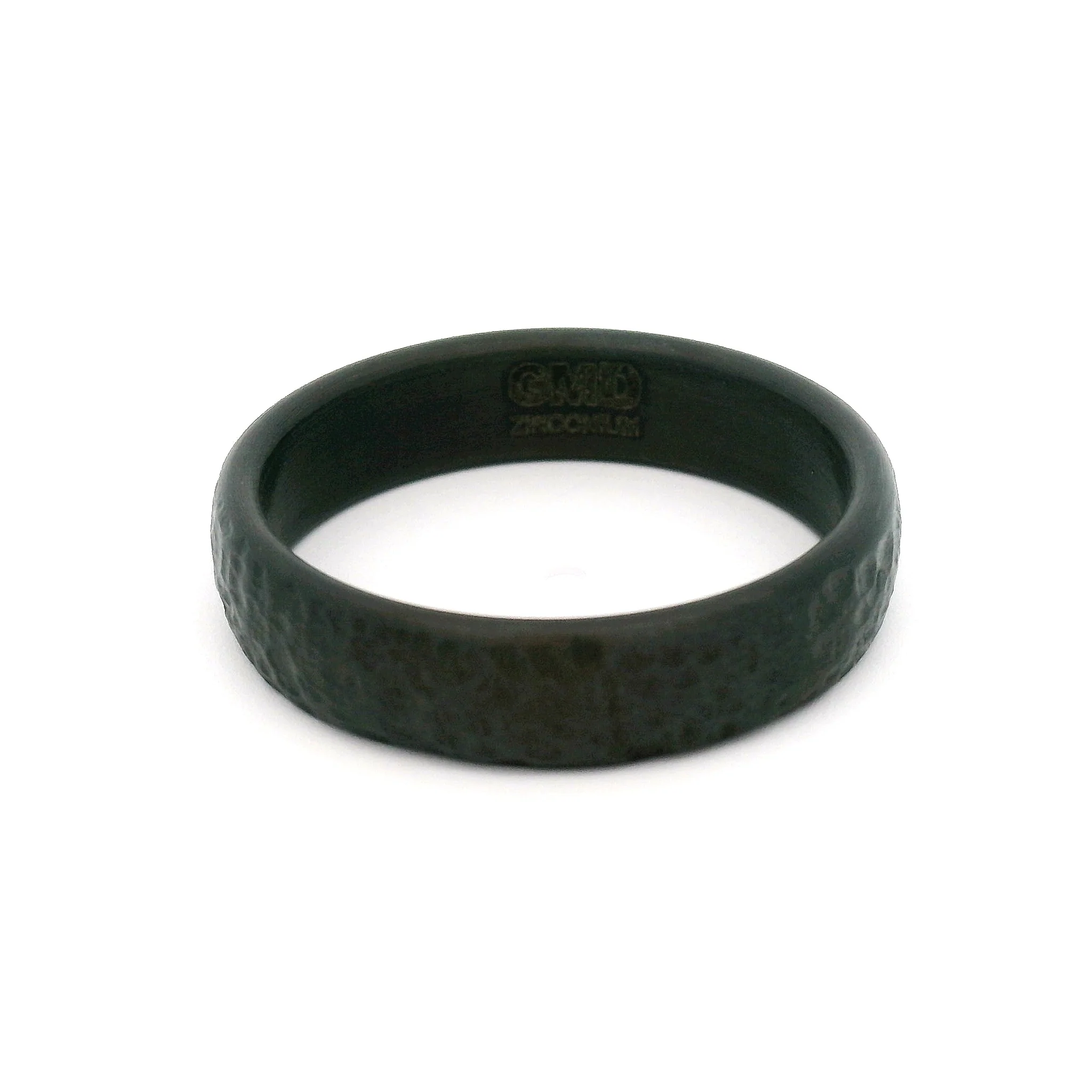 Hammered Black Zirconium Band - Image 2