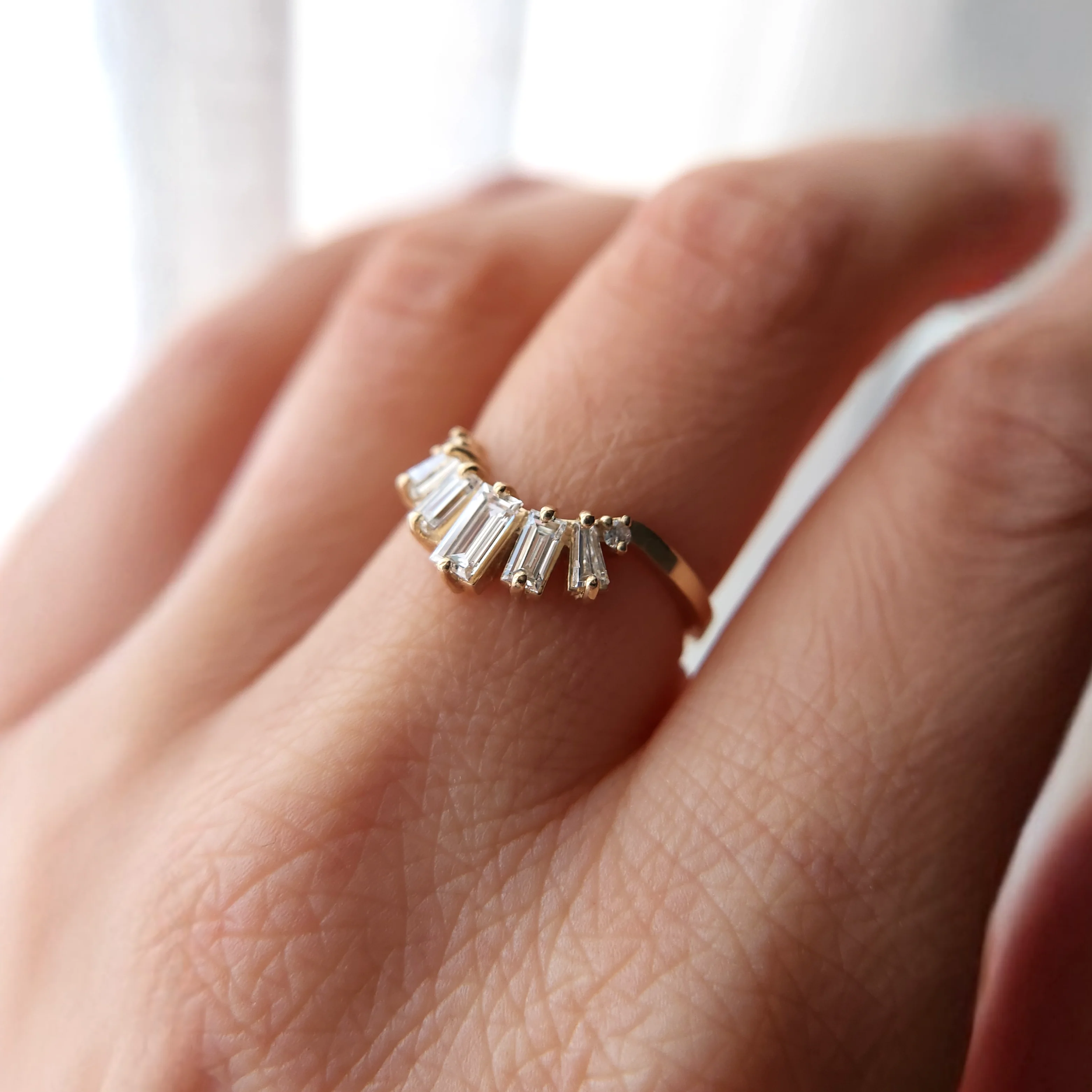 Lab Diamond Contour Band - Image 3