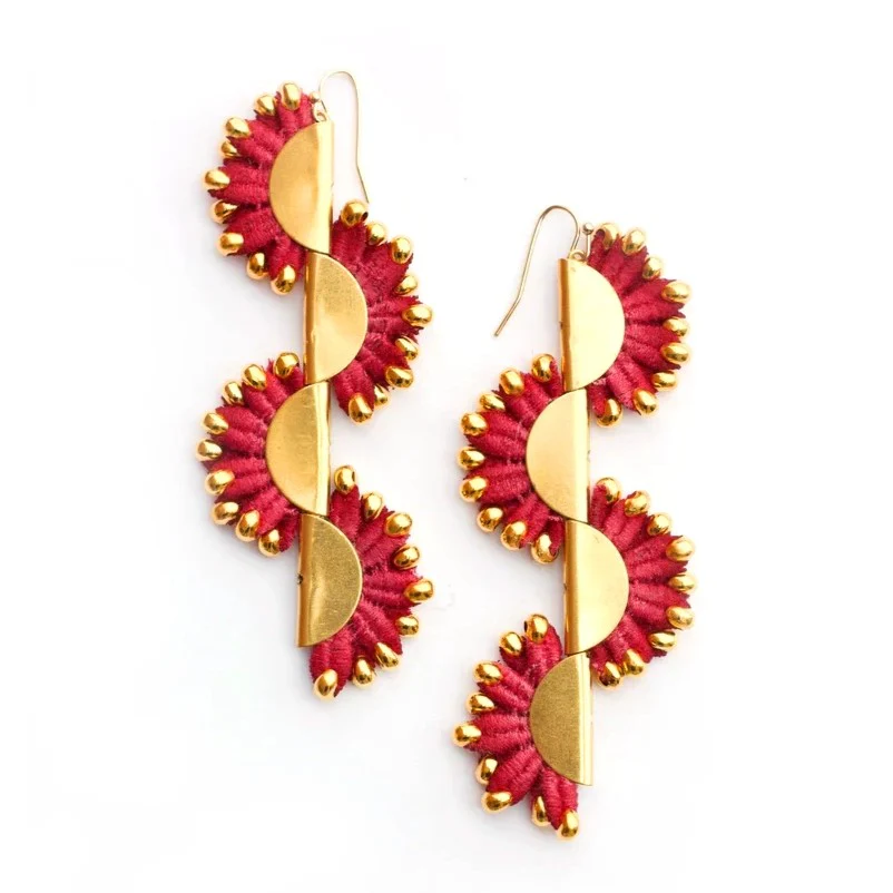 Lace Coral Earrings - Image 2