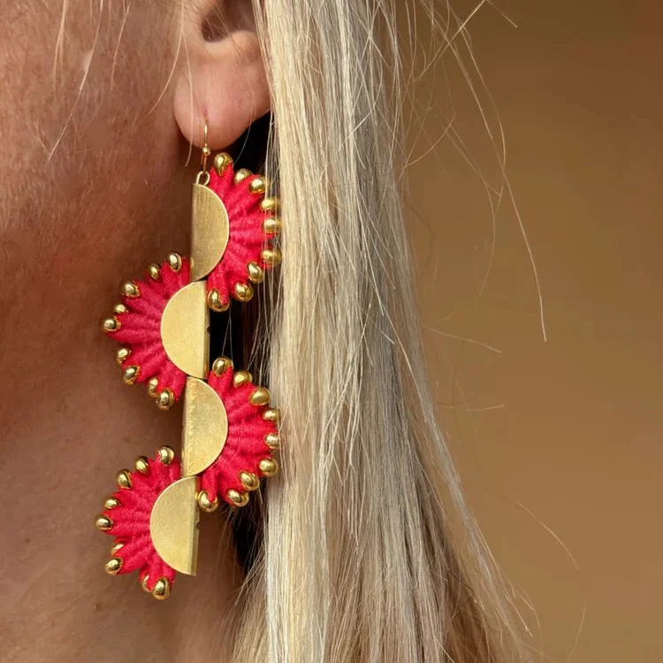 Lace Coral Earrings - Image 3