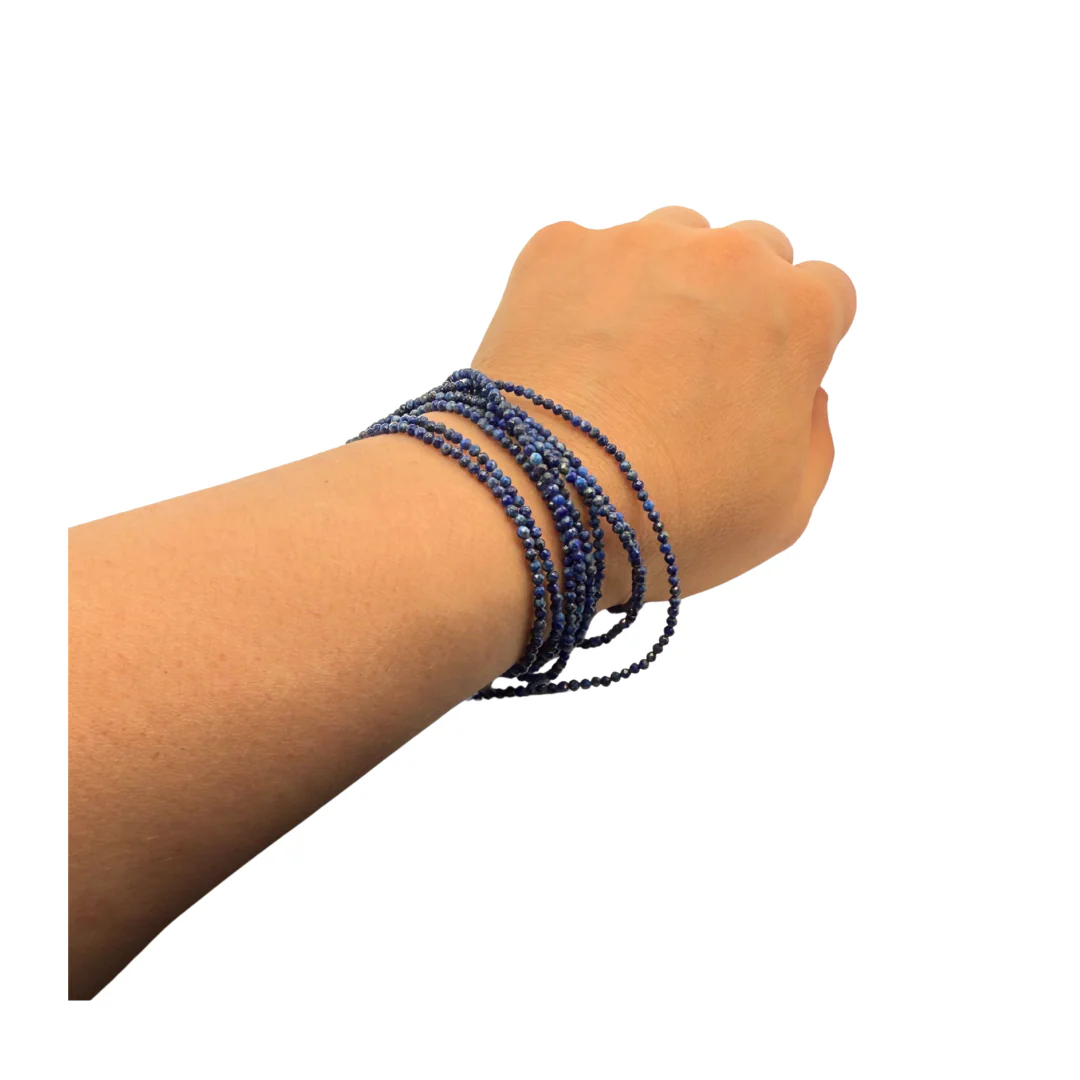 Lapis Beaded Wrap Bracelet - Image 2