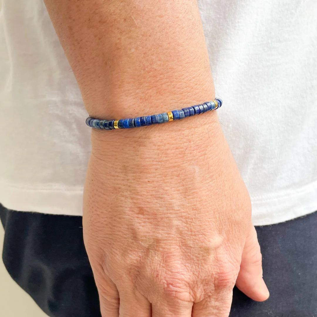 Lapis Heishi Stone Bracelet - Image 3