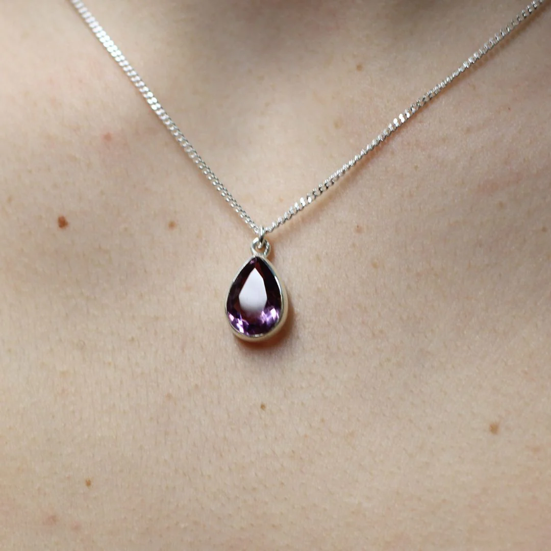 Large Pear Shaped Amethyst Necklace - Image 3