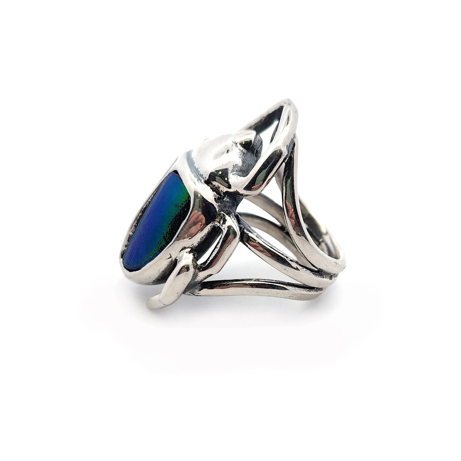 Large Scarab Beetle Elytra Ring - Image 2