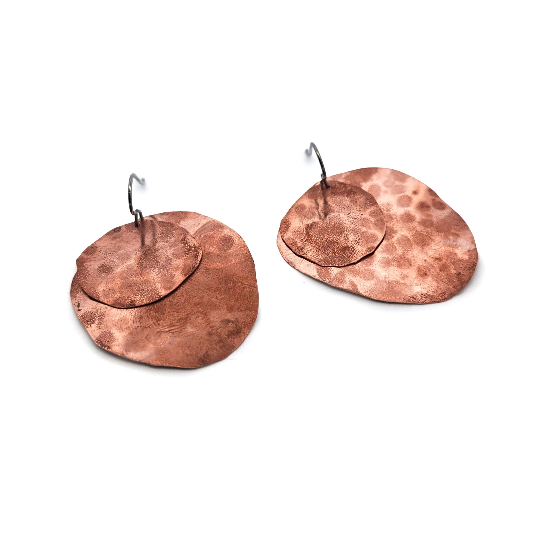Layered Copper Earrings - Image 2