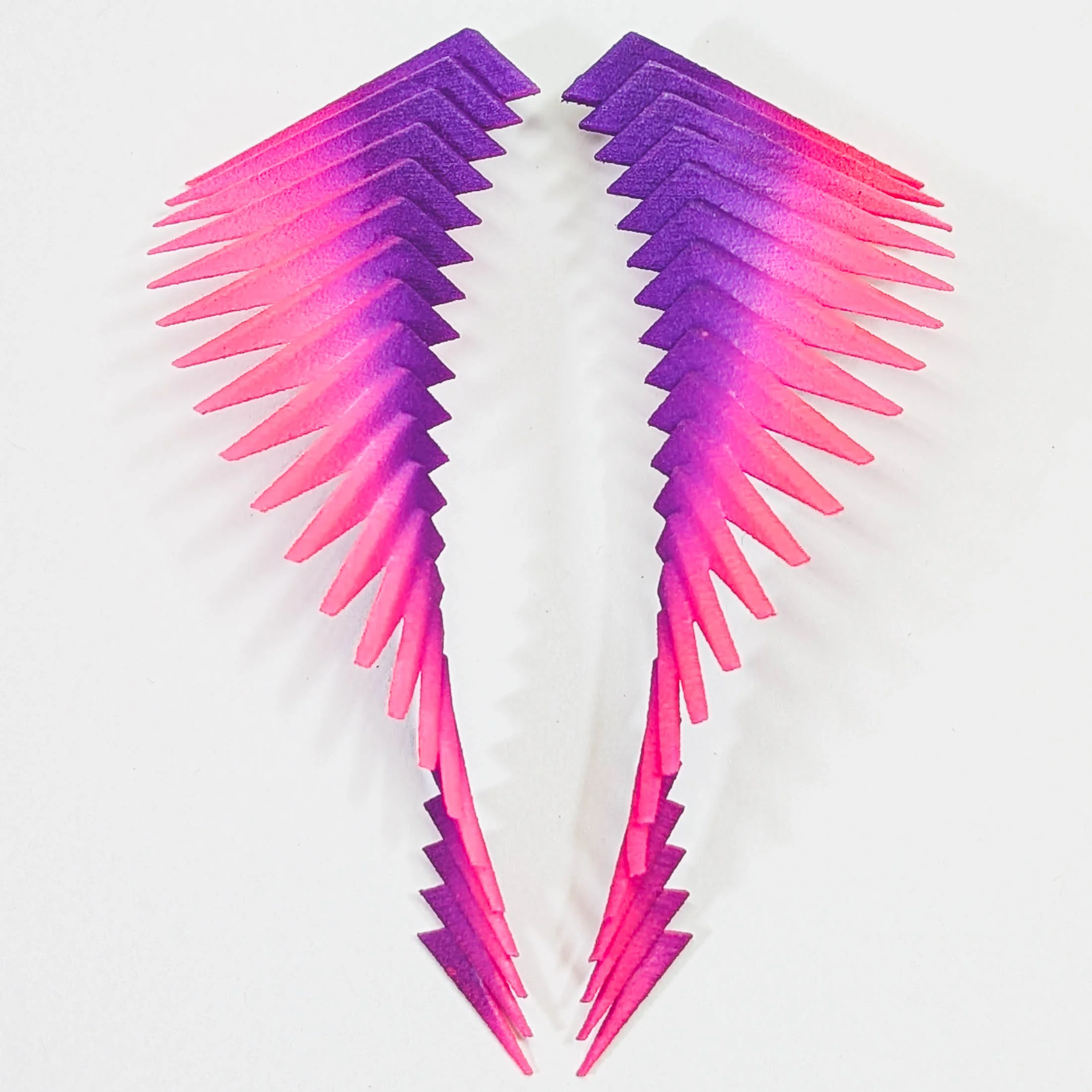 Purple and Pink Edge Parazeph Earrings