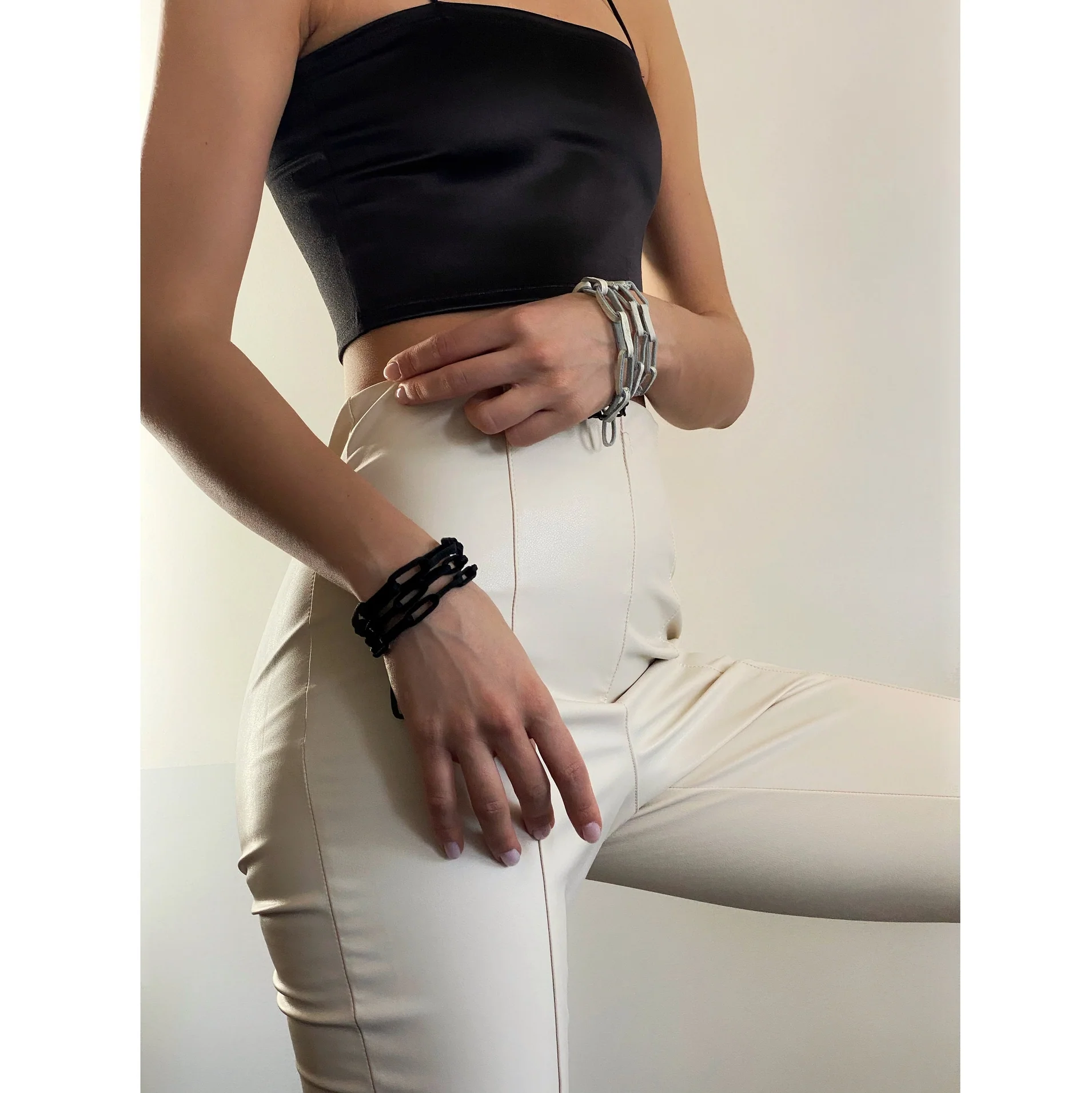 Leather Chain Linked Necklace - Image 3