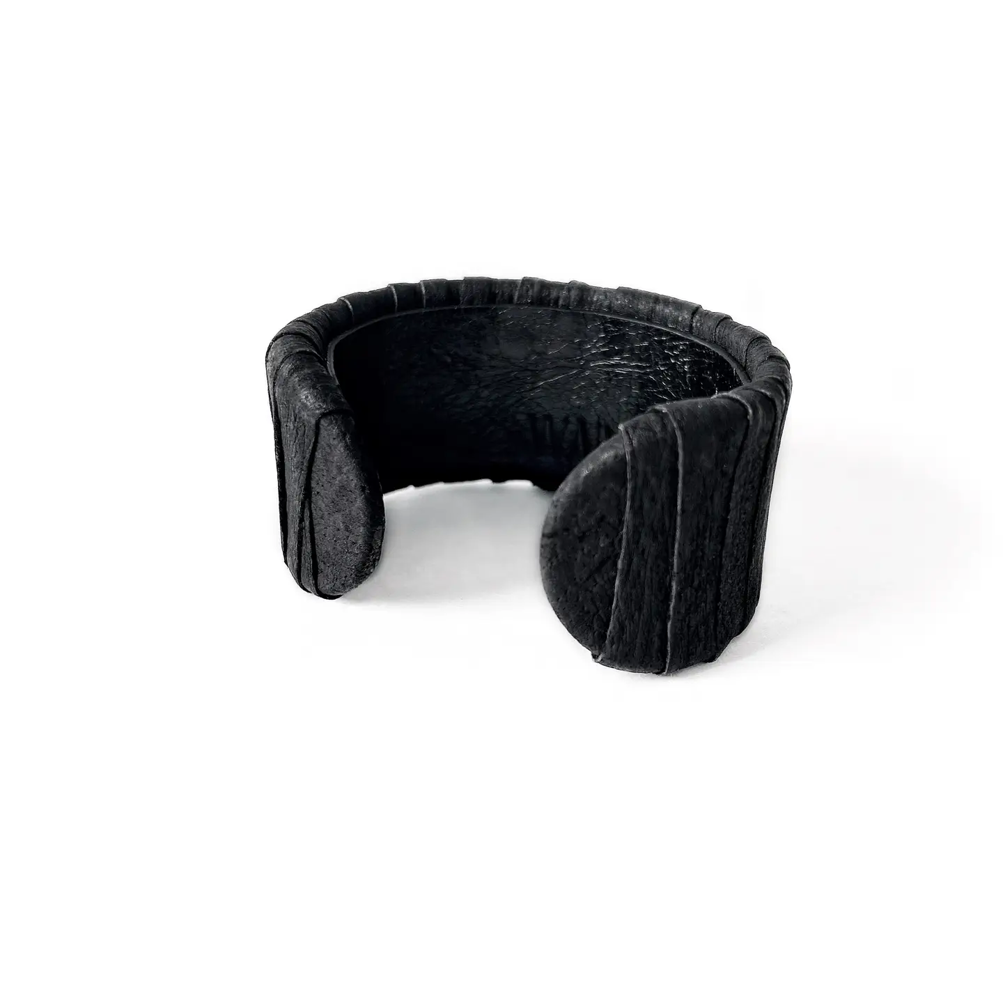 Leather Ridge Cuff Bracelet - Image 3