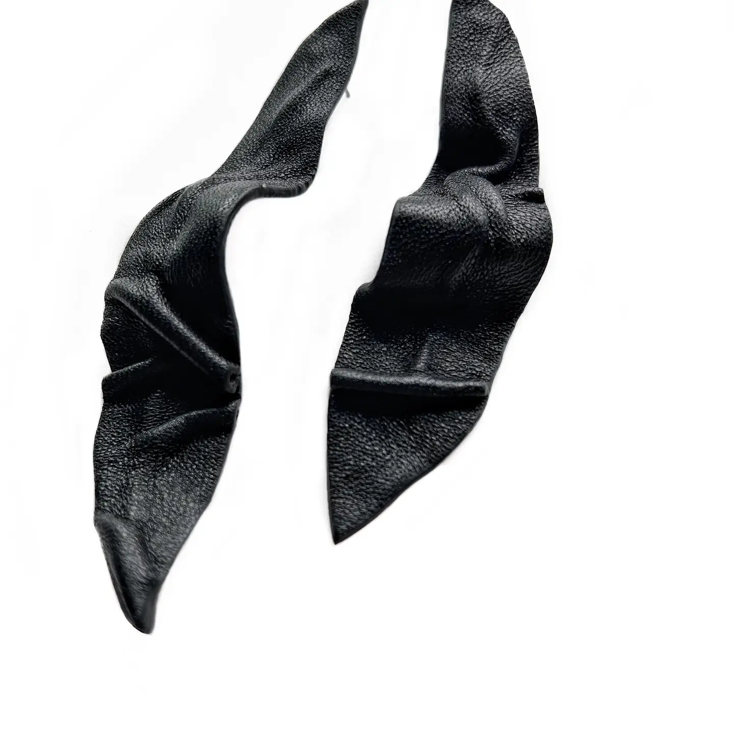 Leather Sculptural Earrings - Image 3