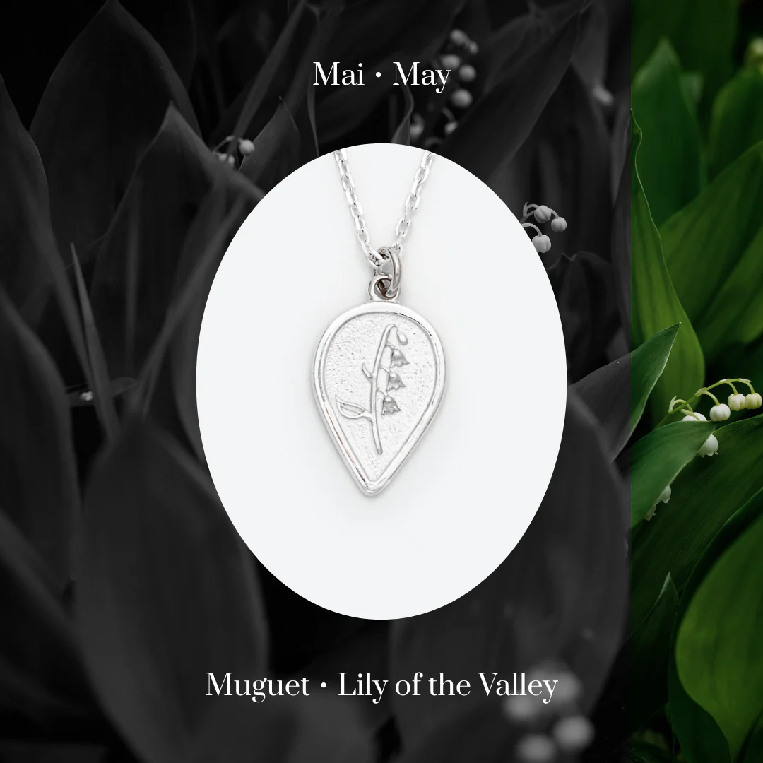 Lily of the Valley May Birth Flower Necklace - Image 3