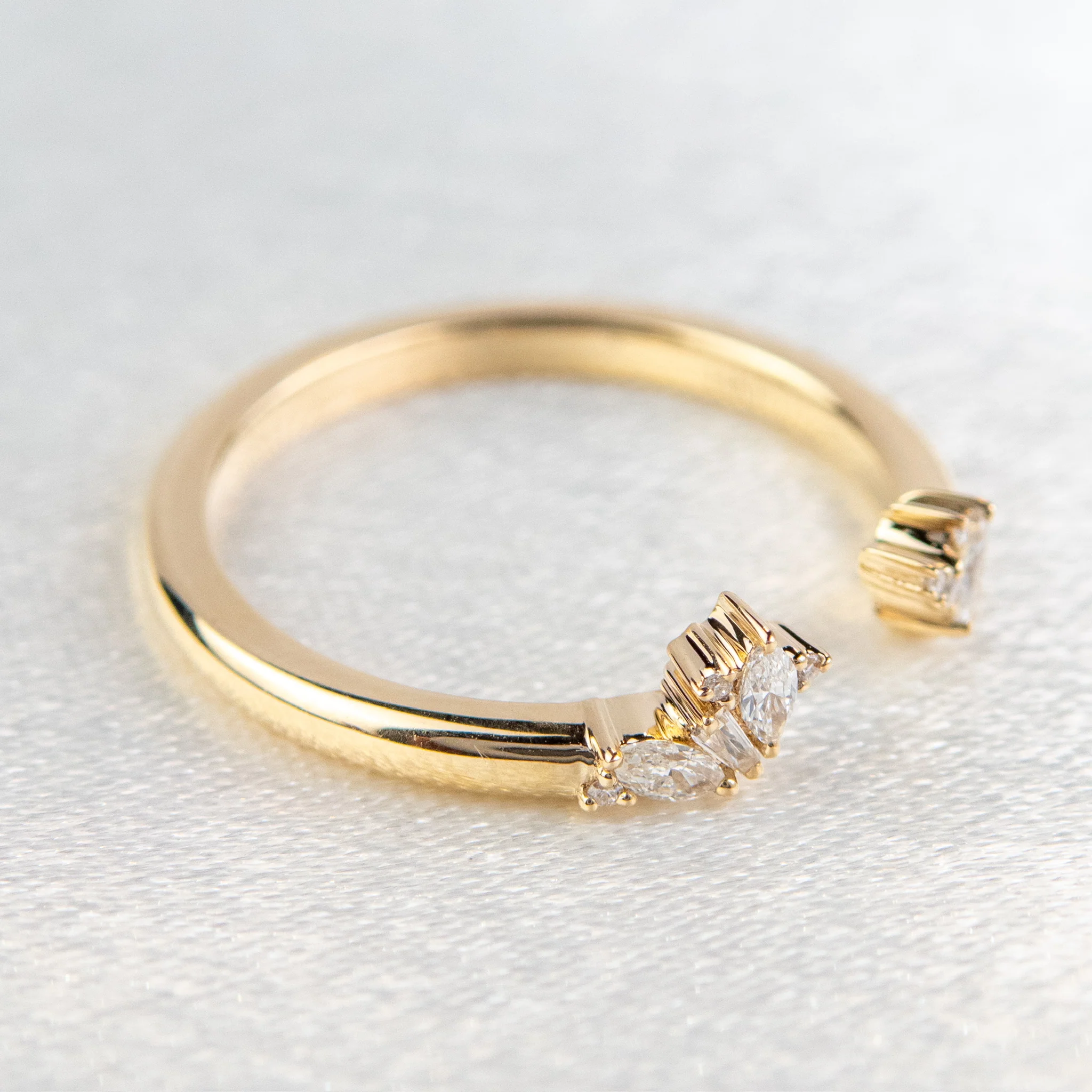 Mara - Open Diamond Wedding Band - Image 4