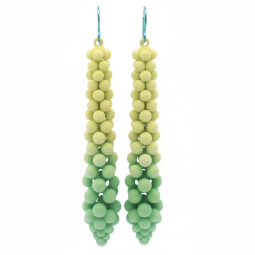 Medium Green Bubble Earrings