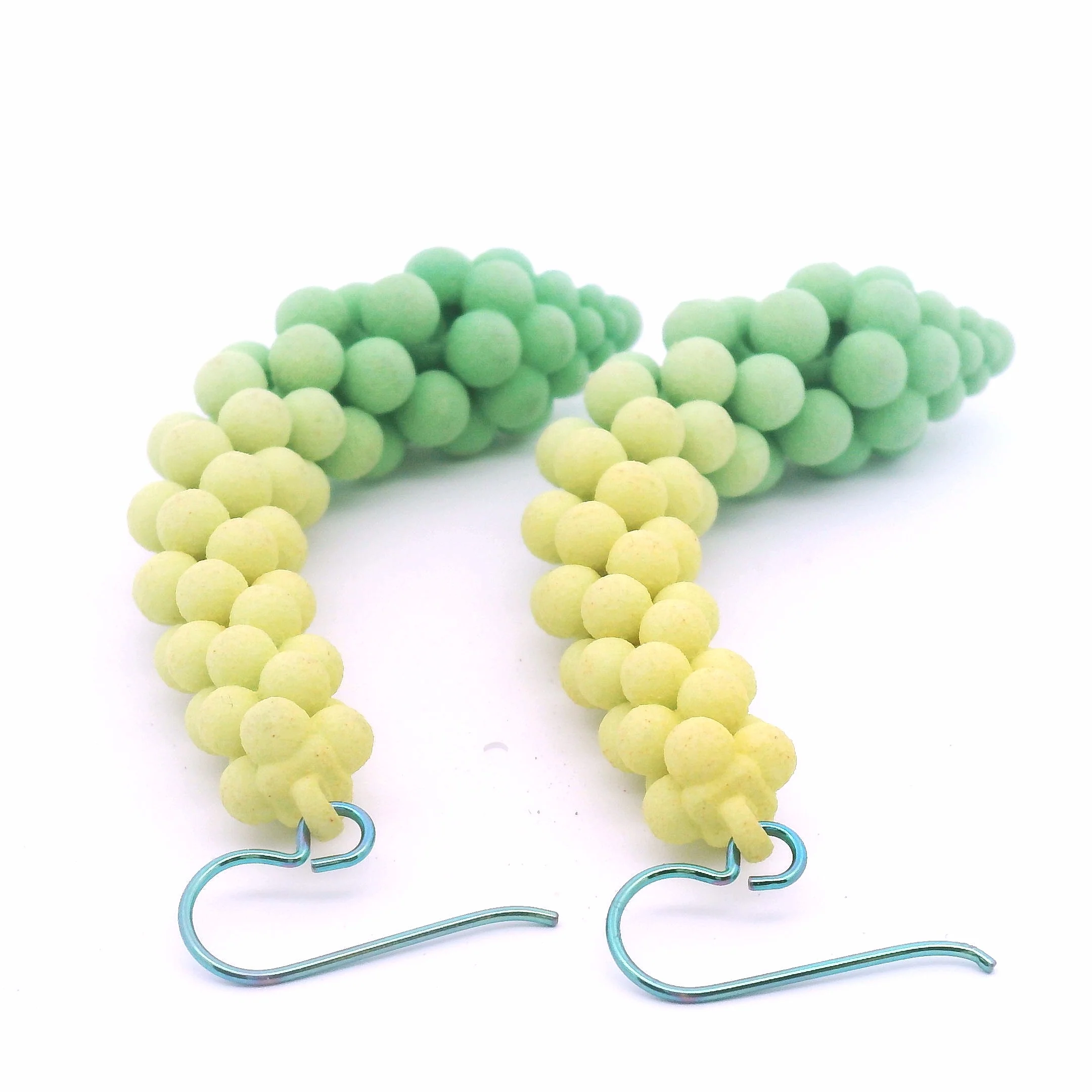 Medium Green Bubble Earrings - Image 3