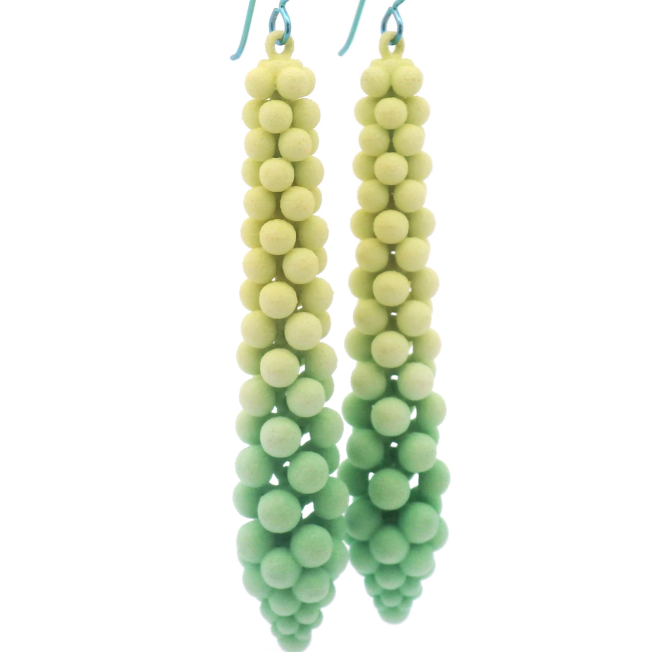 Medium Green Bubble Earrings - Image 4