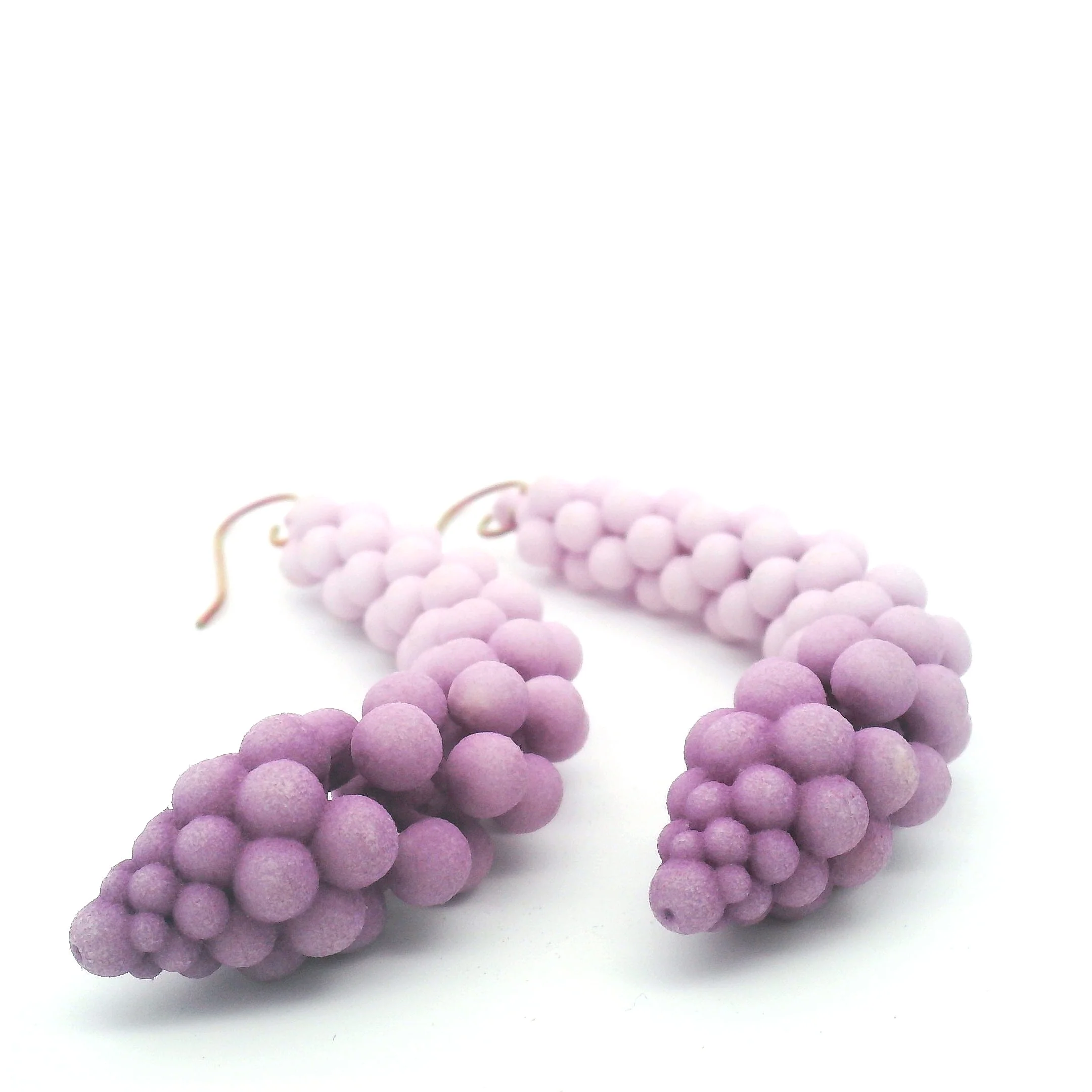 Medium Lavender Bubble Earrings - Image 2