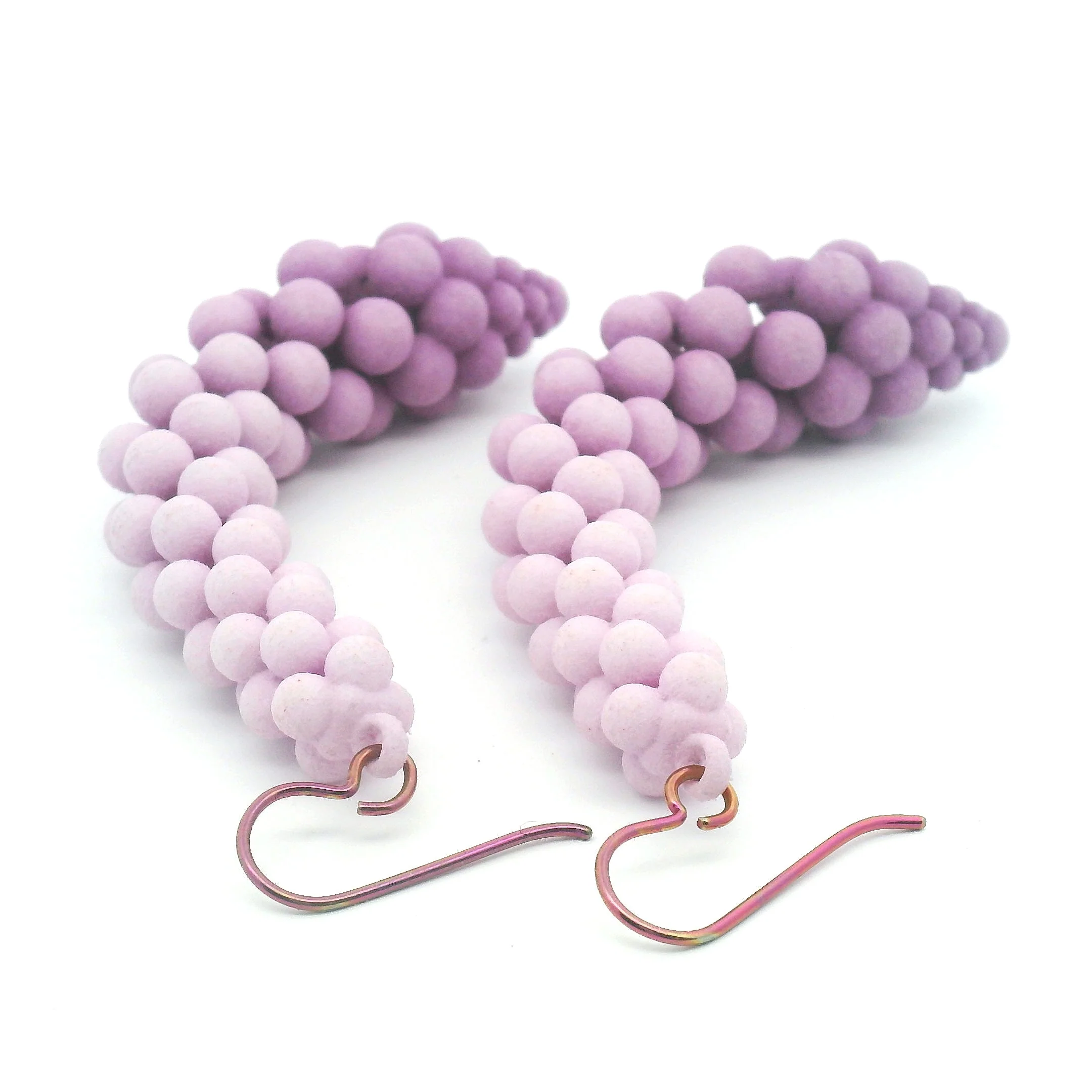 Medium Lavender Bubble Earrings - Image 3