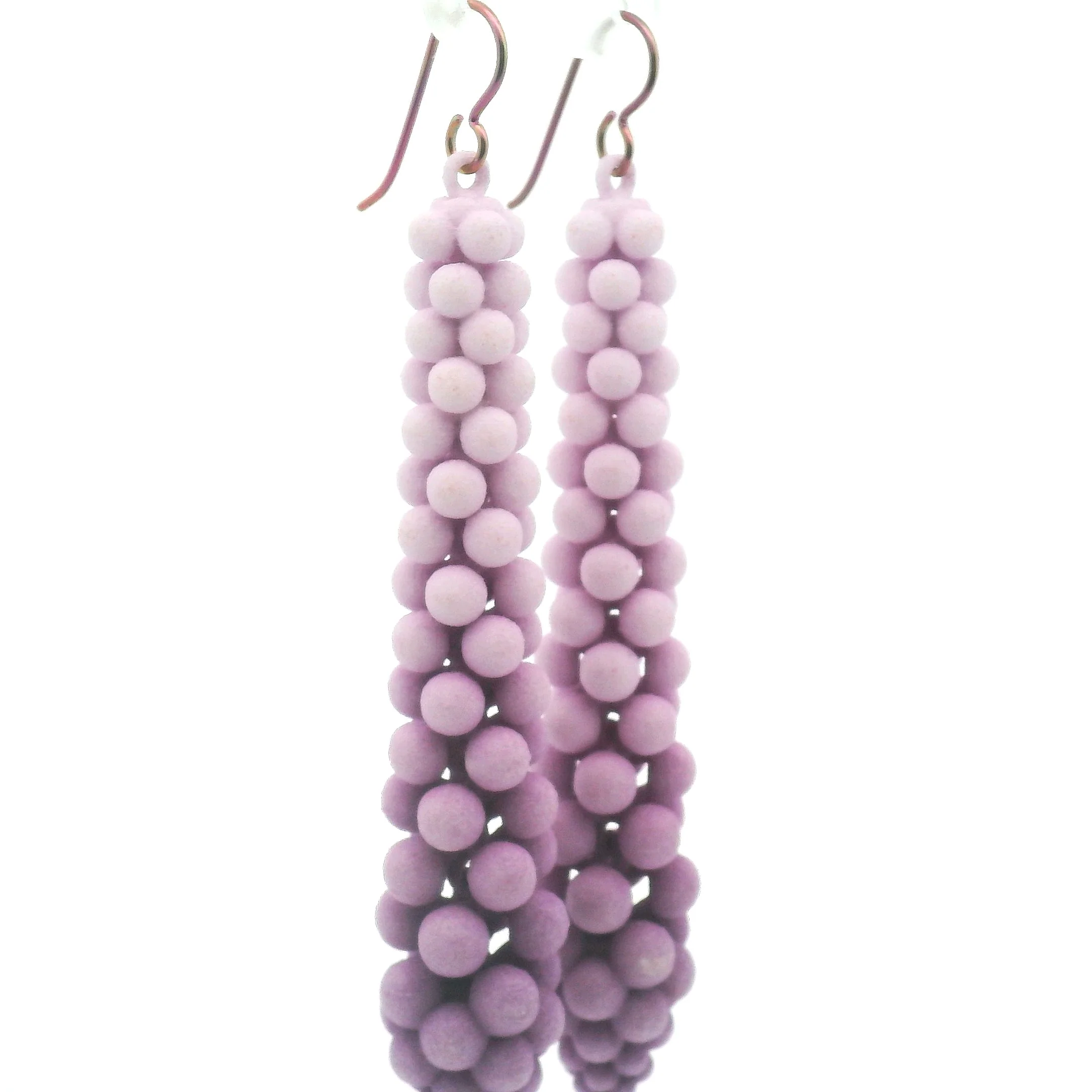Medium Lavender Bubble Earrings - Image 4