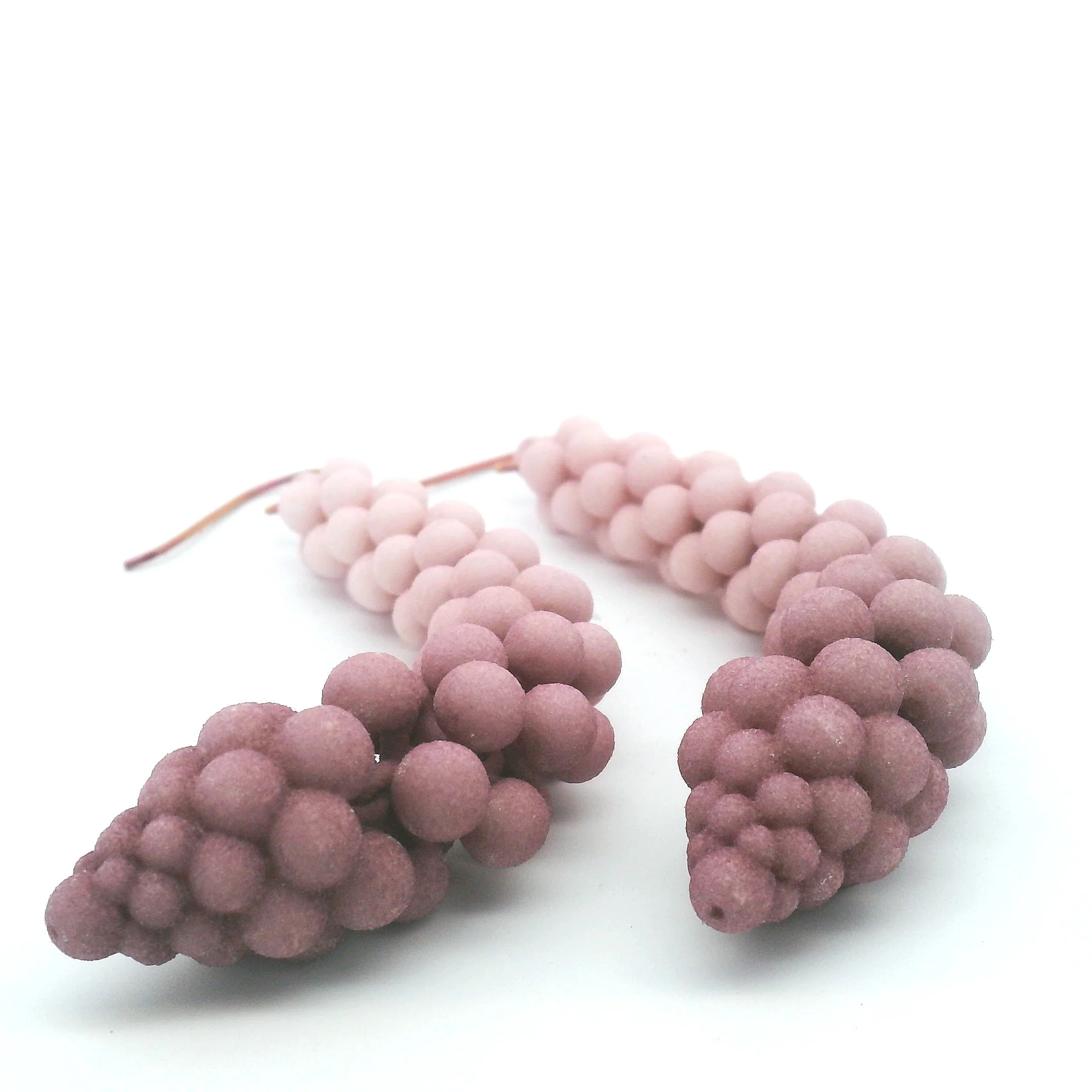 Medium Mauve Bubble Earrings - Image 2