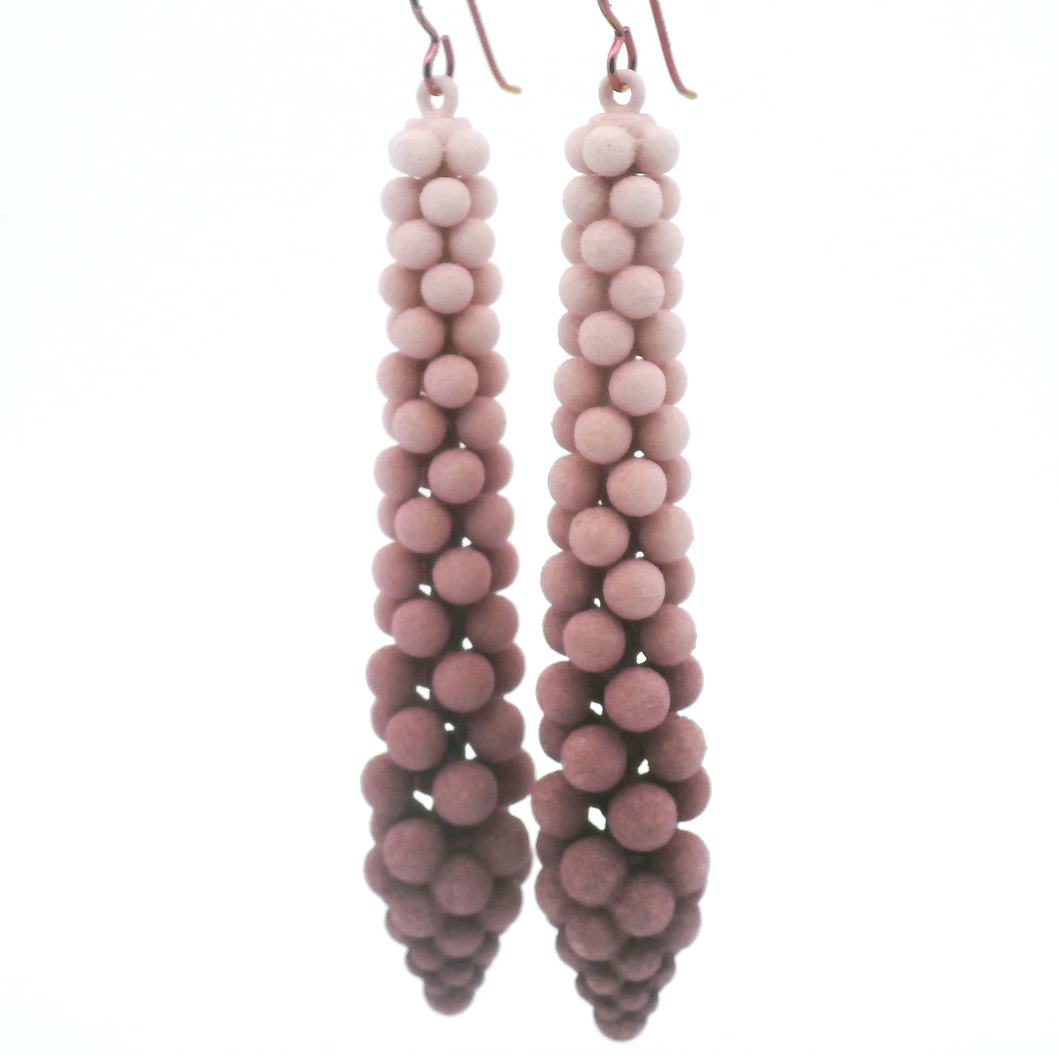 Medium Mauve Bubble Earrings - Image 4