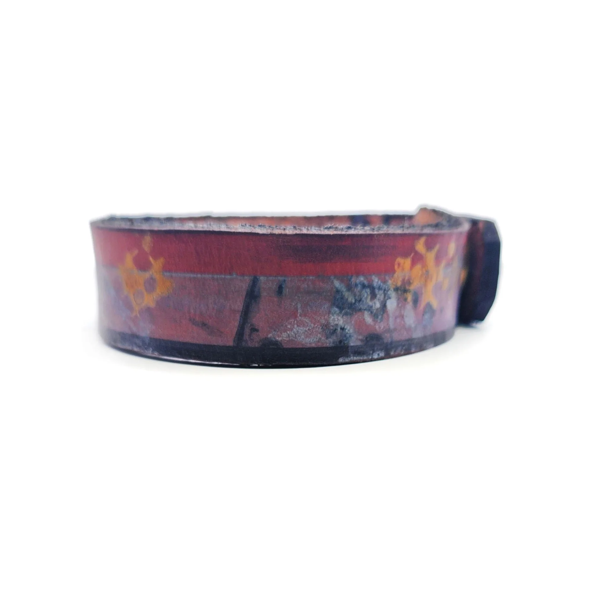 Medium Stripes Leather Bracelet - Image 3
