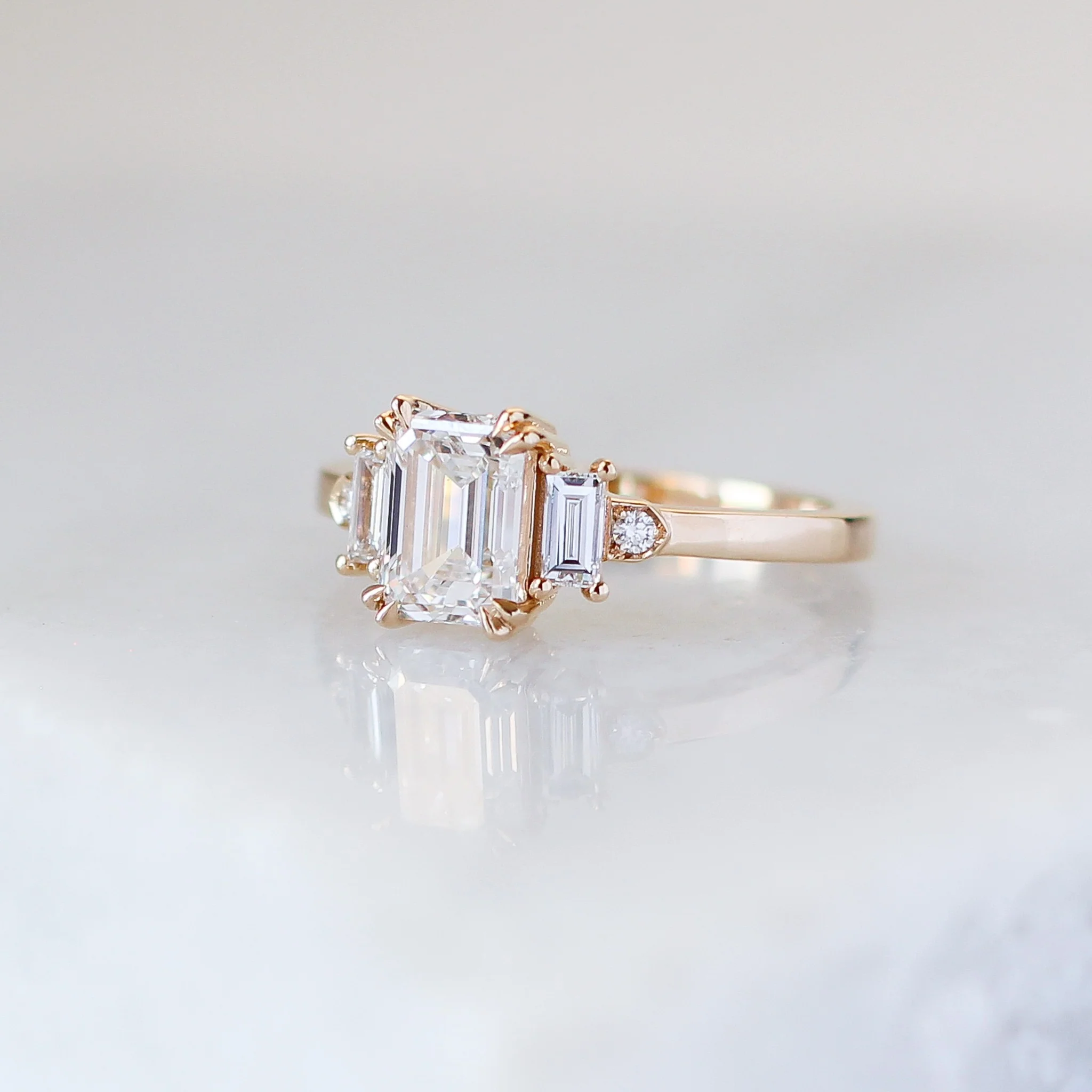 Misceo -  Emerald-Cut Lab Diamond Ring - Image 4