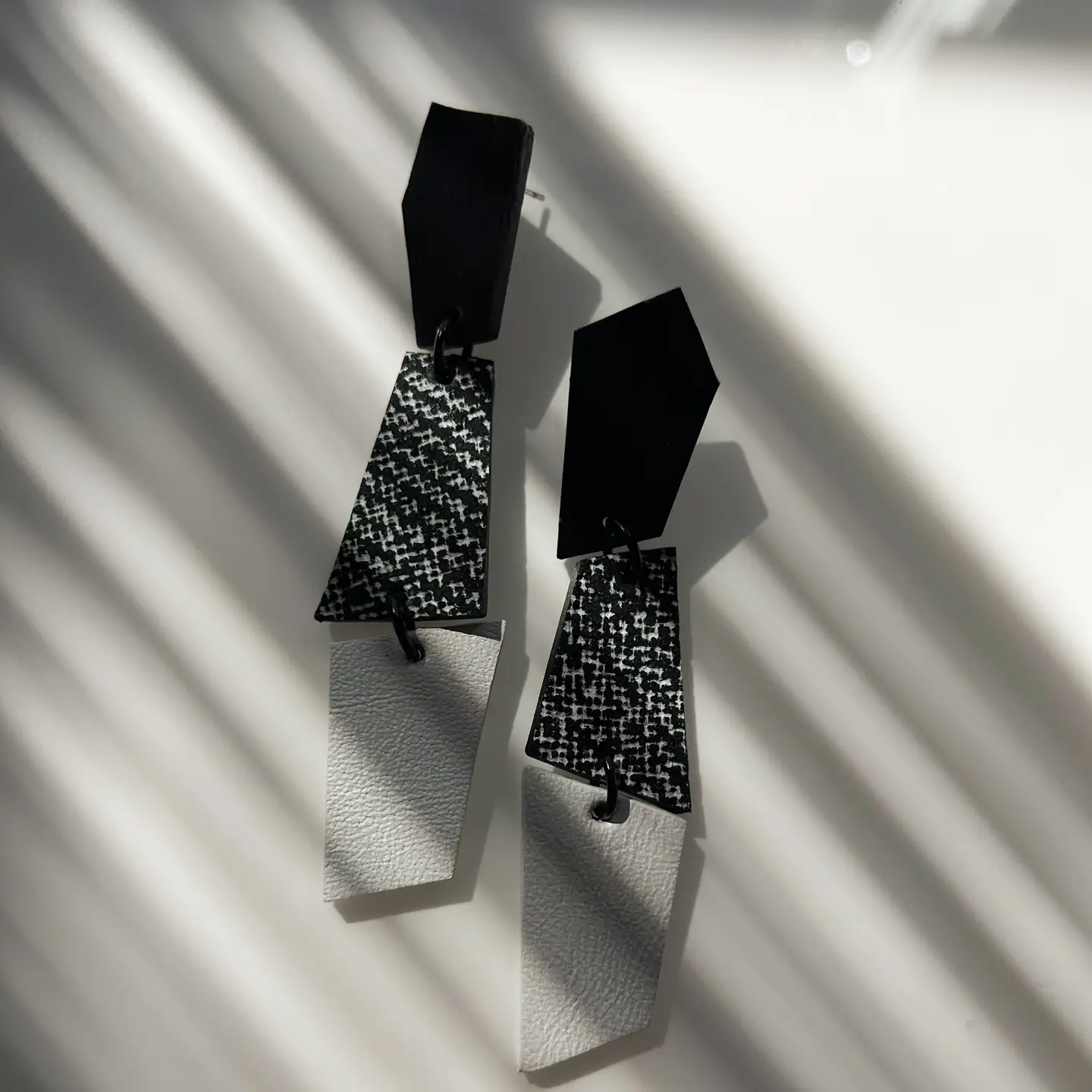 Monochrome Dangle Earrings - Image 2