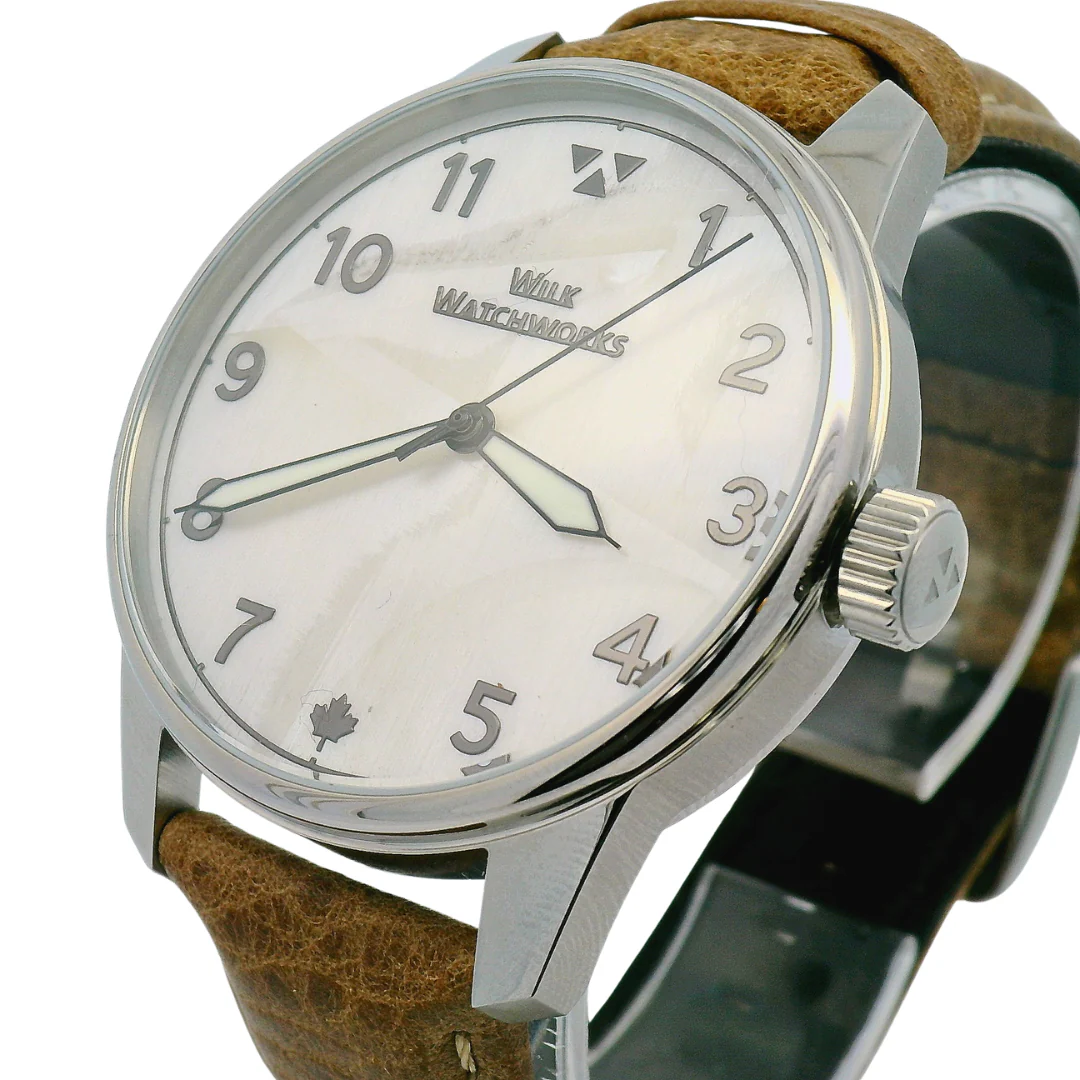 Mother of Pearl Brown Leather Watch - Image 2