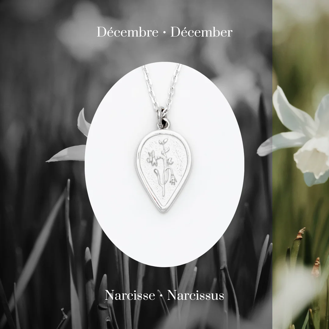 Narcissus December Birth Flower Necklace - Image 3