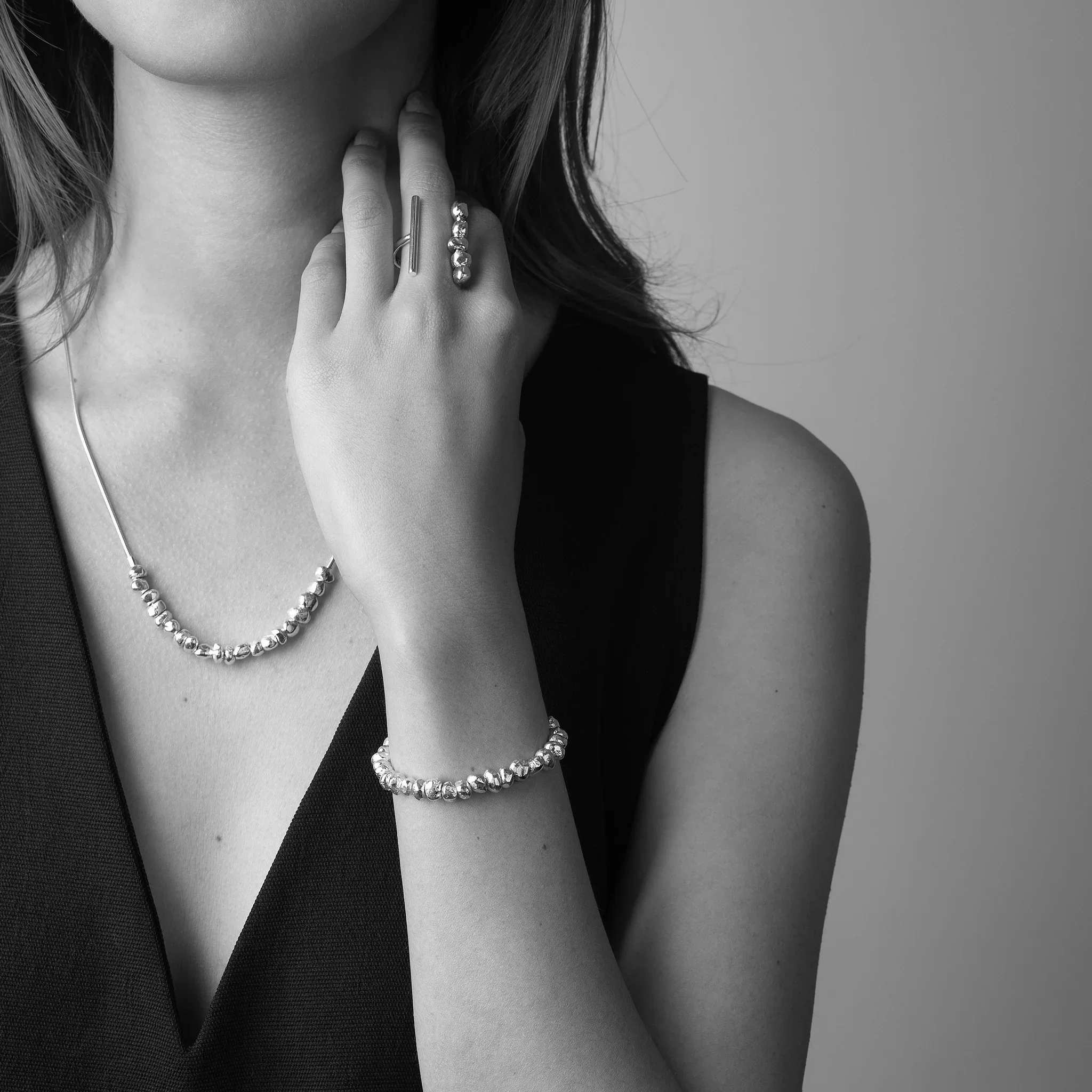 Sterling Silver Nugget Bracelet - Image 3