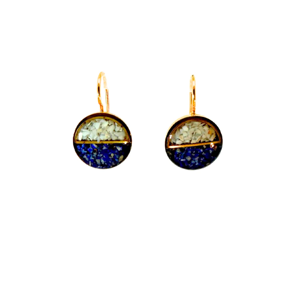 Opal & Lapis Drop Earrings - Image 2