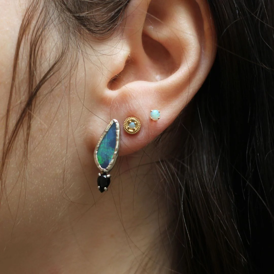 Opal Round Earrings - Image 3