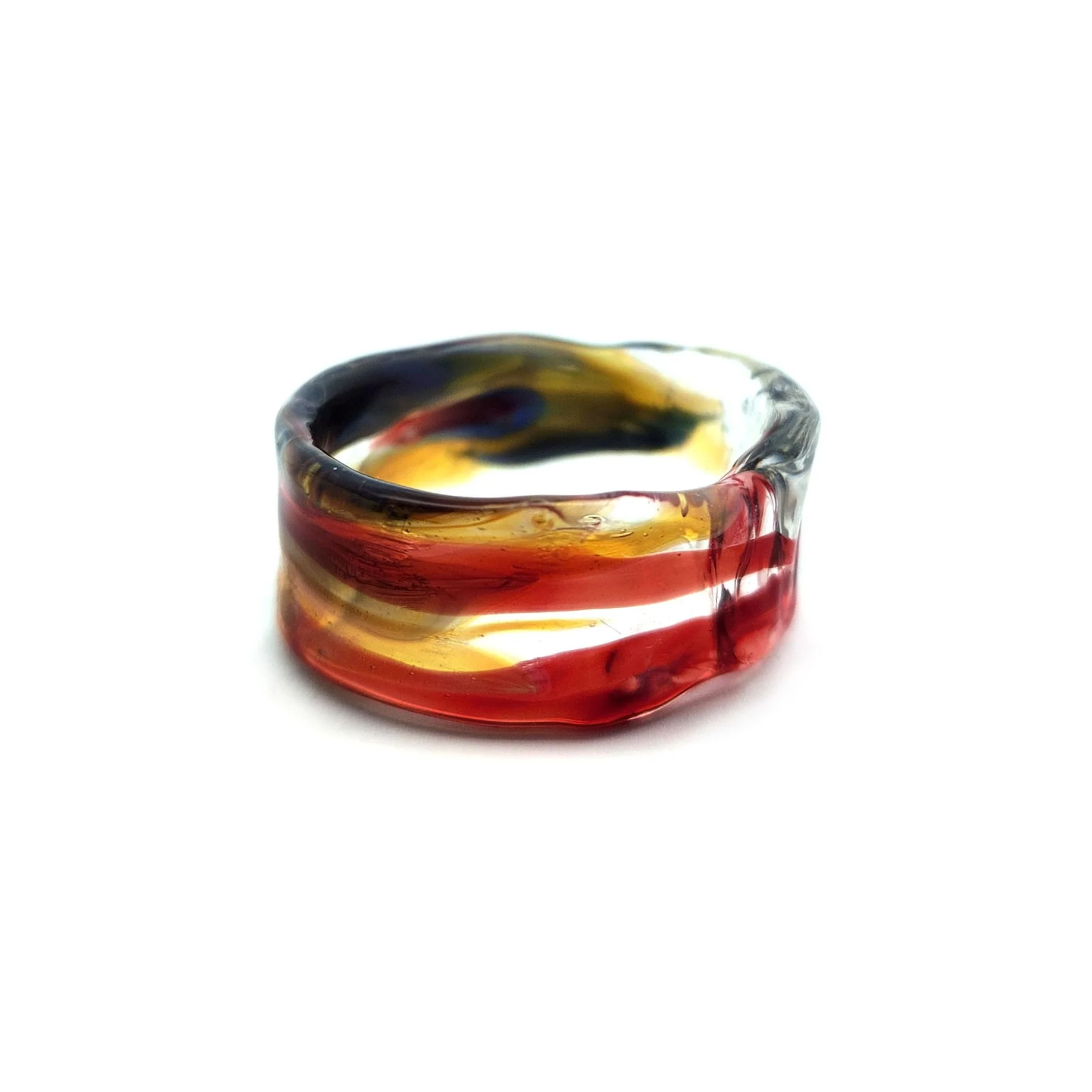 Organic Rainbow Glass Ring - Image 3