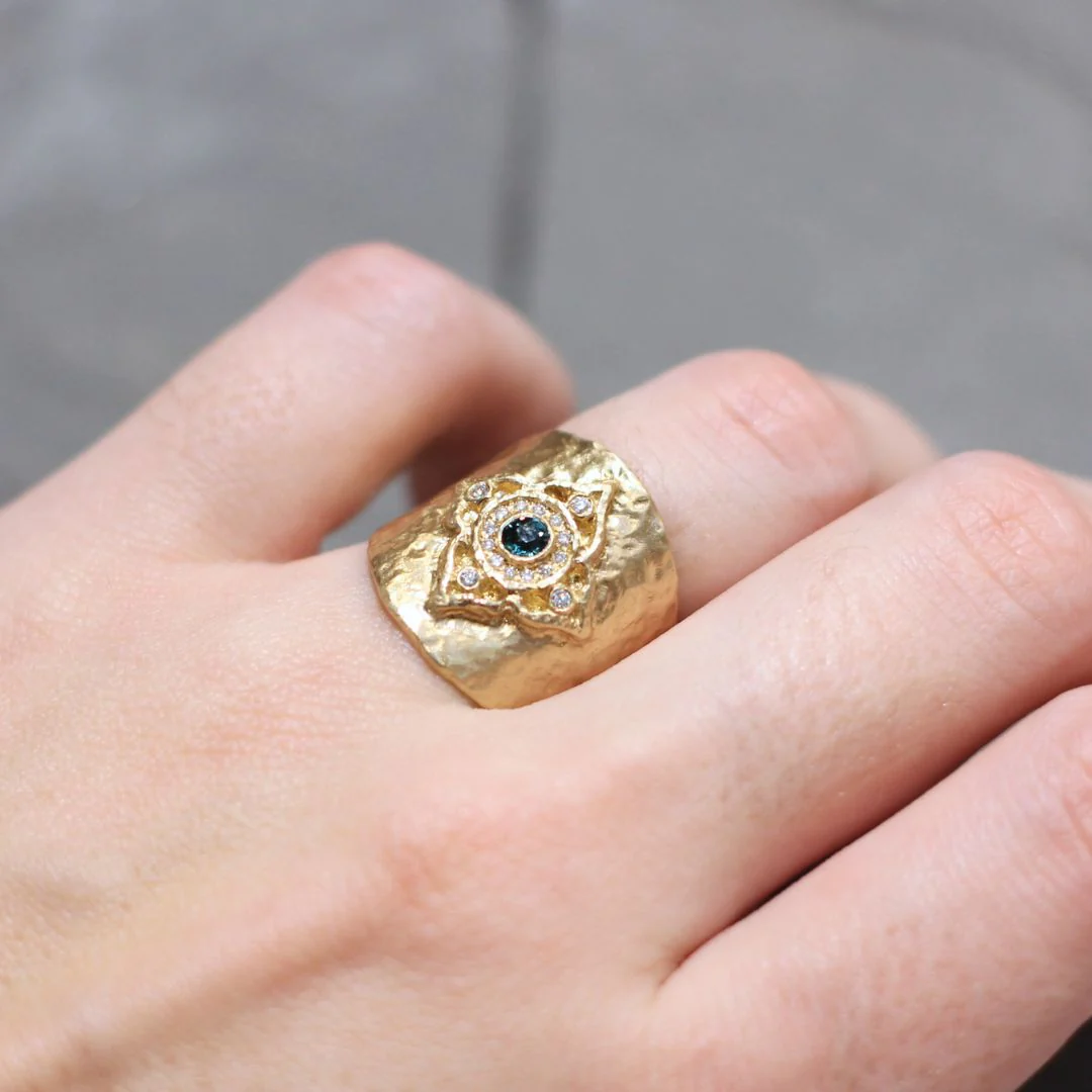 Ornate Mandala Shield Ring - Image 2