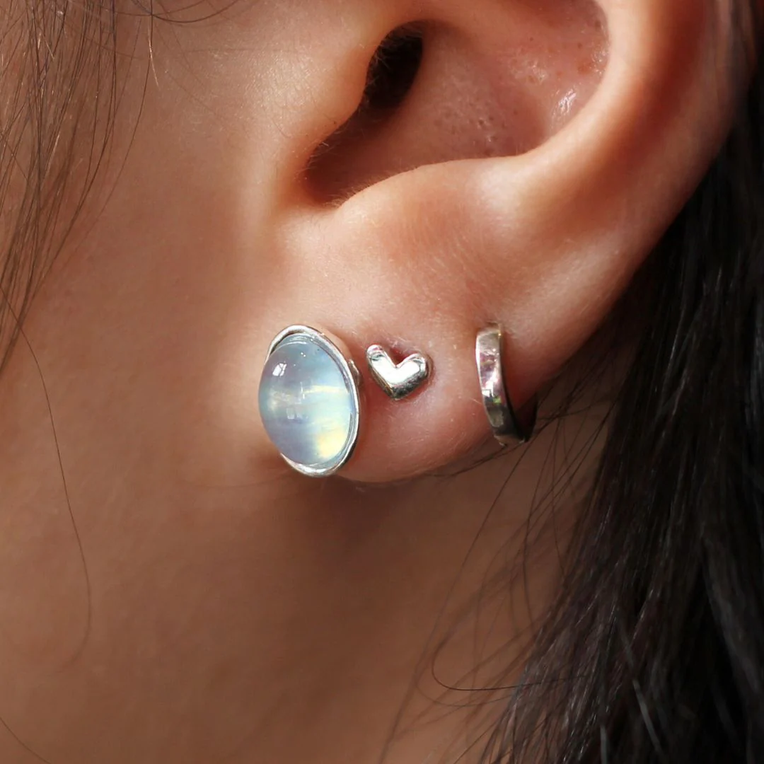 Oval Aquamarine Studs - Image 2