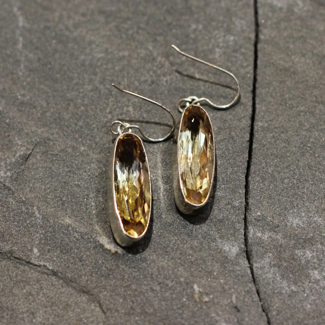 Oval Citrine Earrings - Image 2