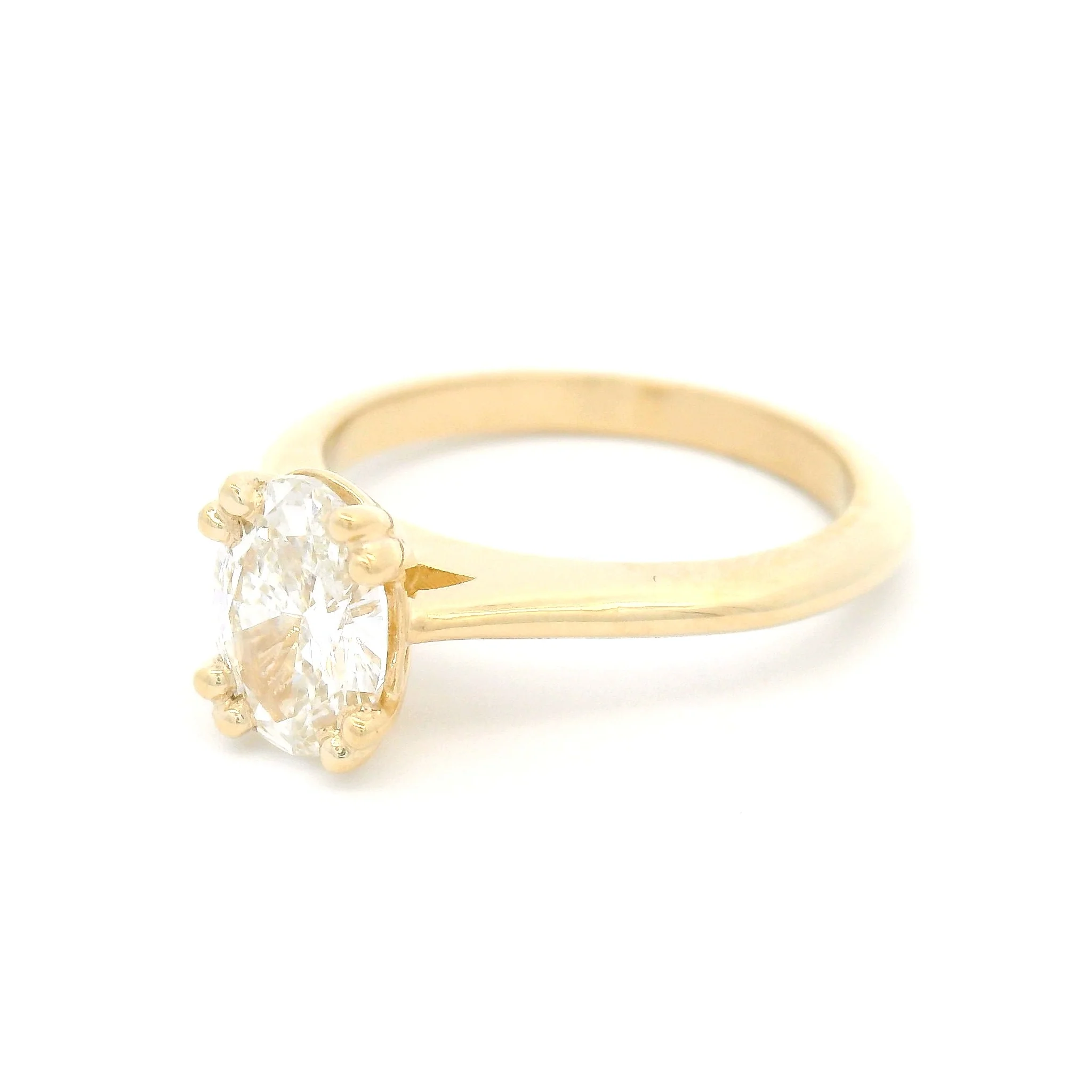 14k Yellow Solitaire with 1.02ct Lab-Grown Oval Diamond - Image 2