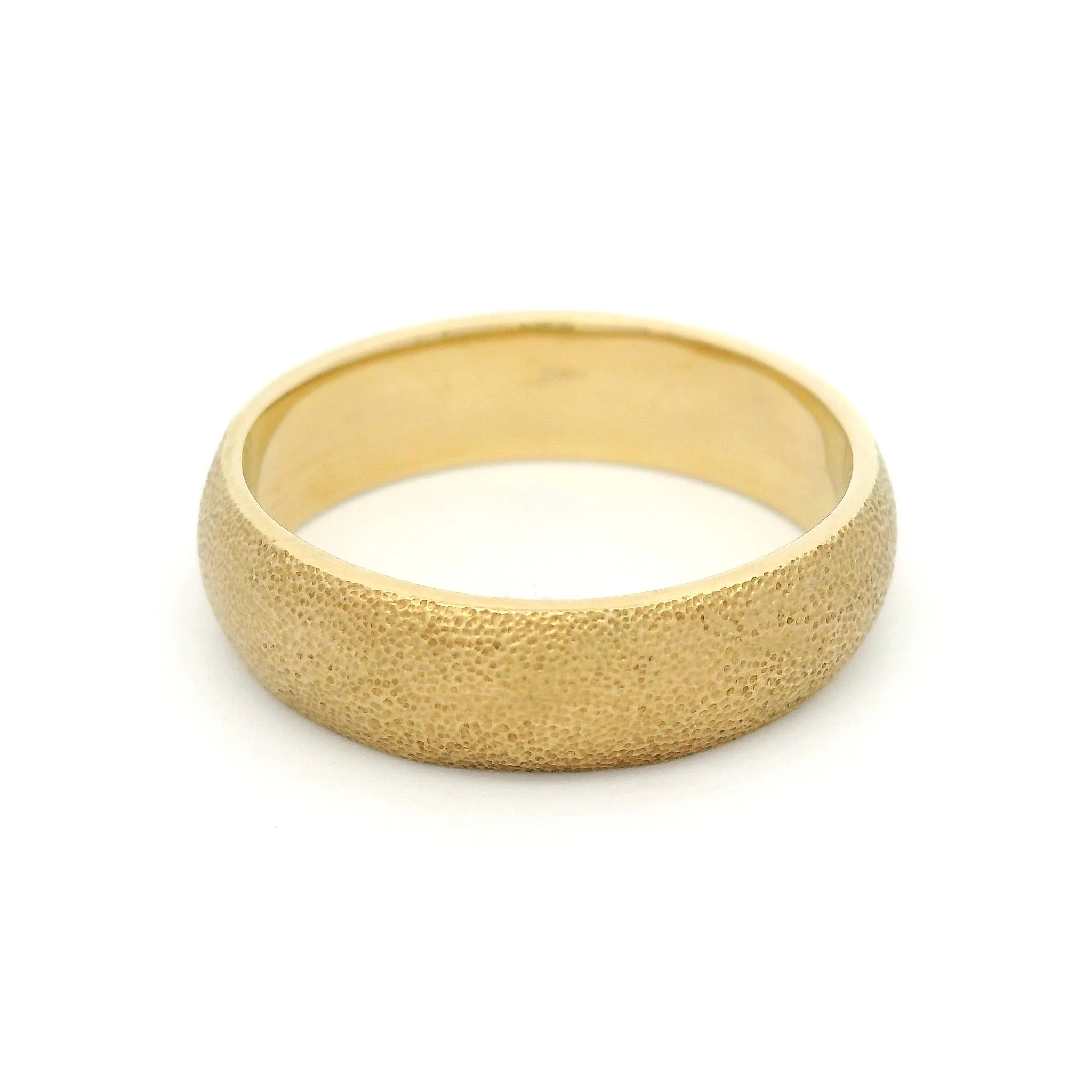 14k Yellow 5.5mm Wide textured Band - Image 2