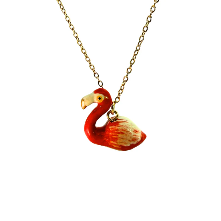 Porcelain Flamingo Pendant - Image 2